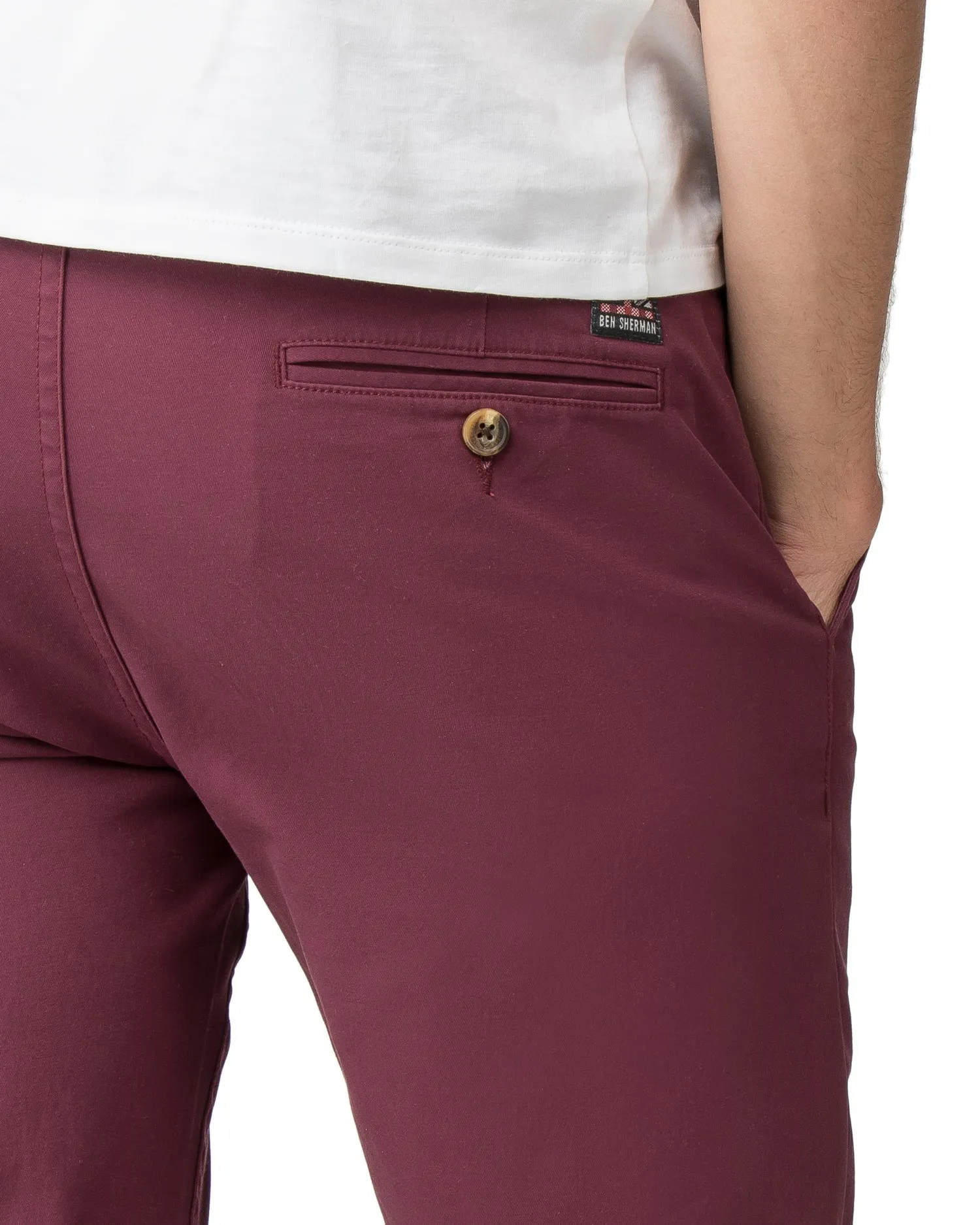 Slim Stretch Chino Pant - Tawny Port sold by Ben Sherman product image thumbnail 3