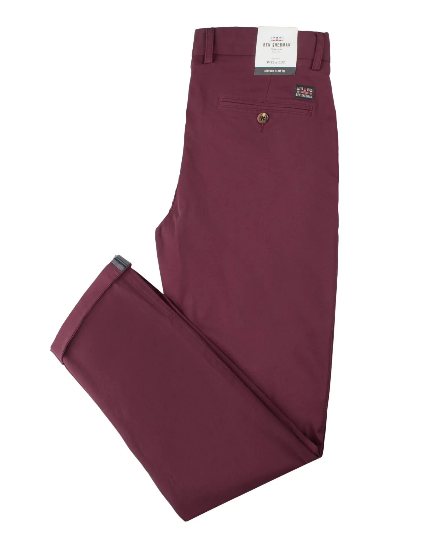 Slim Stretch Chino Pant - Tawny Port sold by Ben Sherman product image thumbnail 4