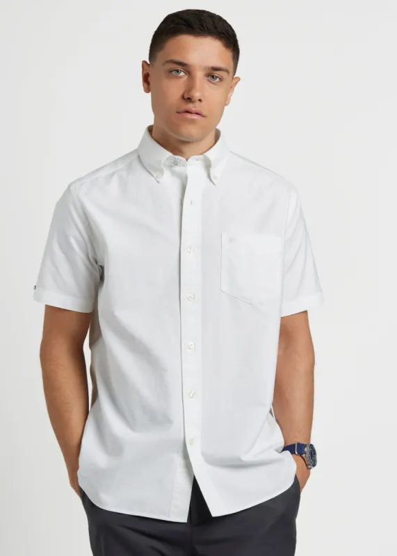 Short Sleeve Brighton Oxford Organic Shirt - White sold by Ben Sherman