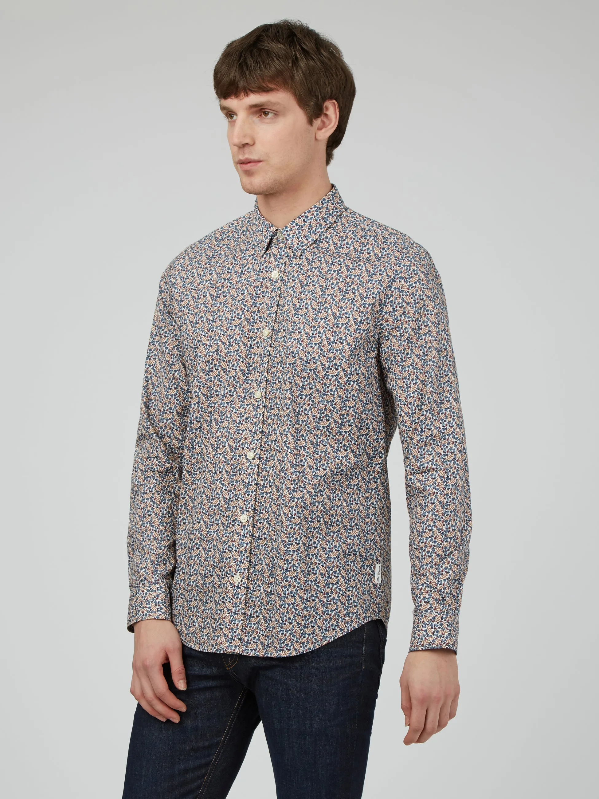 Floral Print Long-Sleeve Shirt sold by Ben Sherman