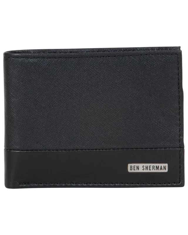 Shadwell Bambino-Fabrino Leather Bifold Wallet - Black made by Heritage