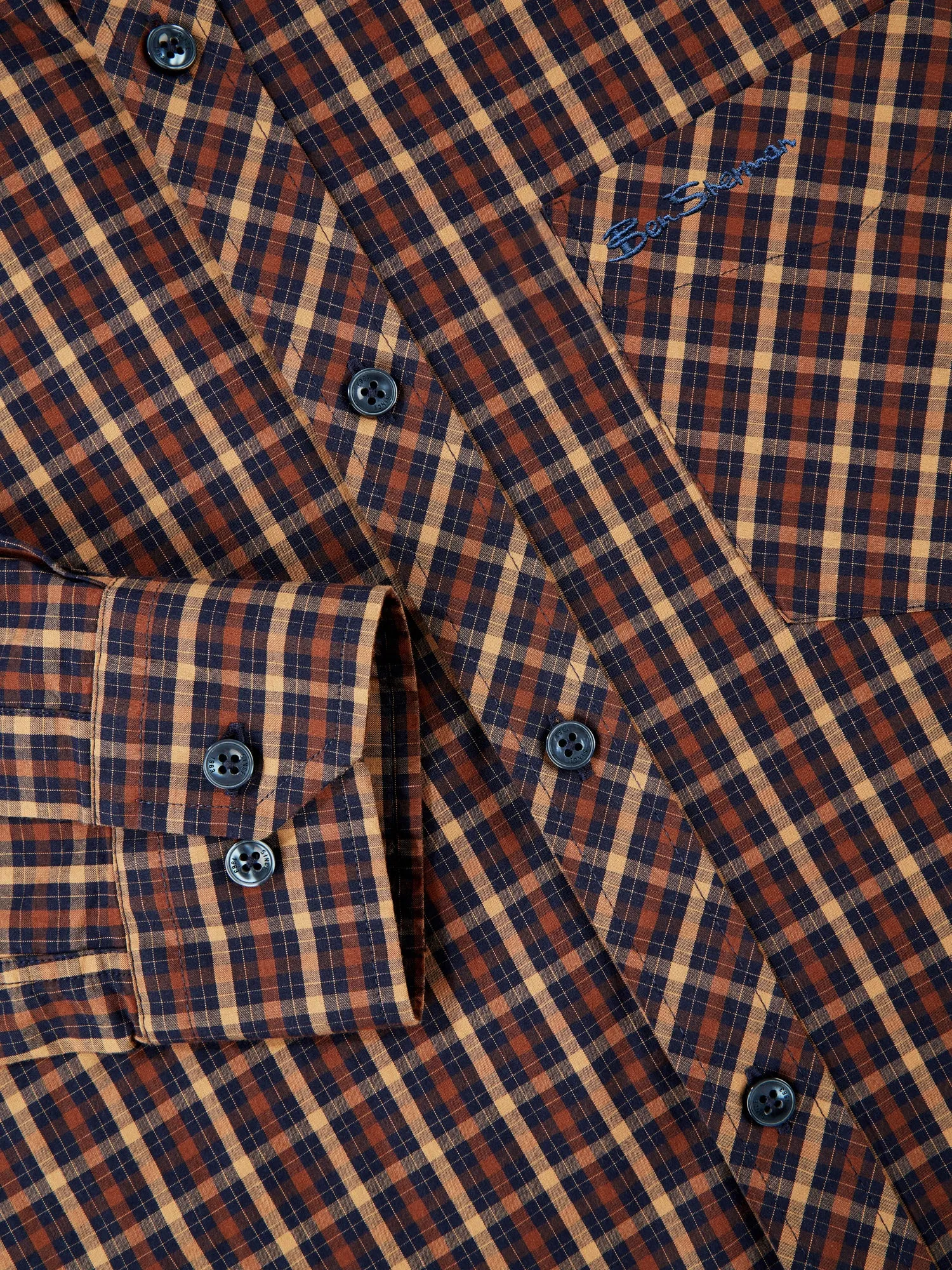 Signature Long-Sleeve House Check Shirt sold by Ben Sherman product image thumbnail 5
