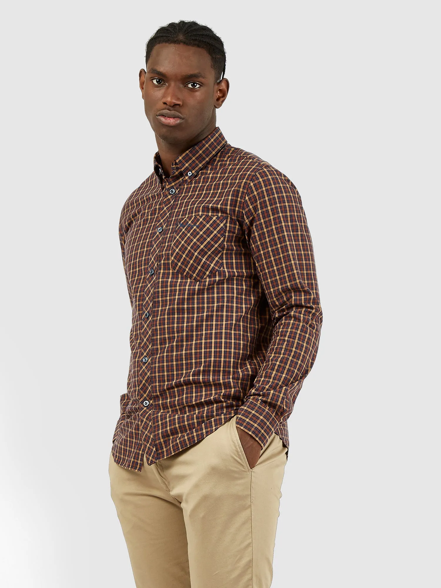 Signature Long-Sleeve House Check Shirt sold by Ben Sherman