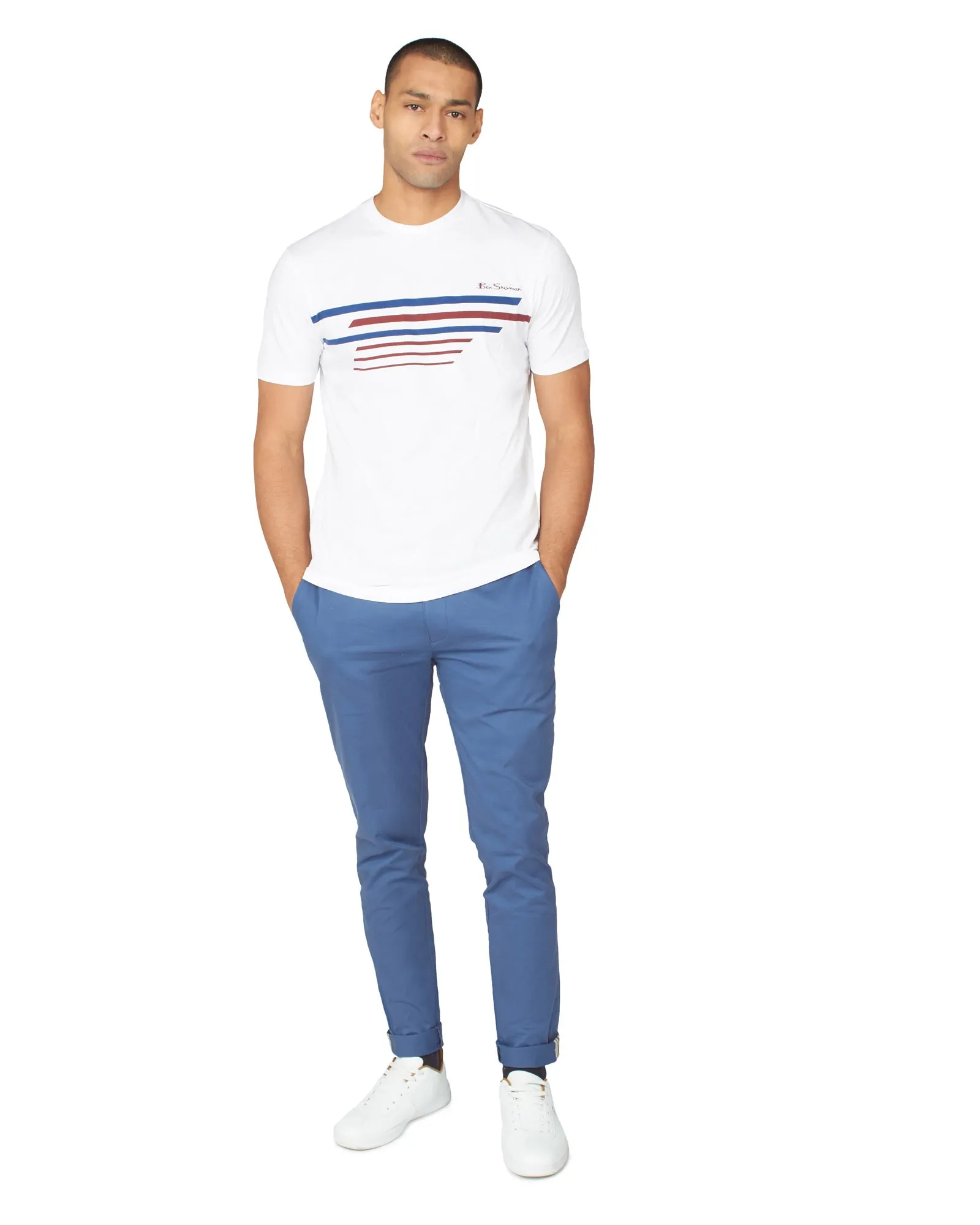 Sport Stripe Graphic Tee - White sold by Ben Sherman product image thumbnail 4
