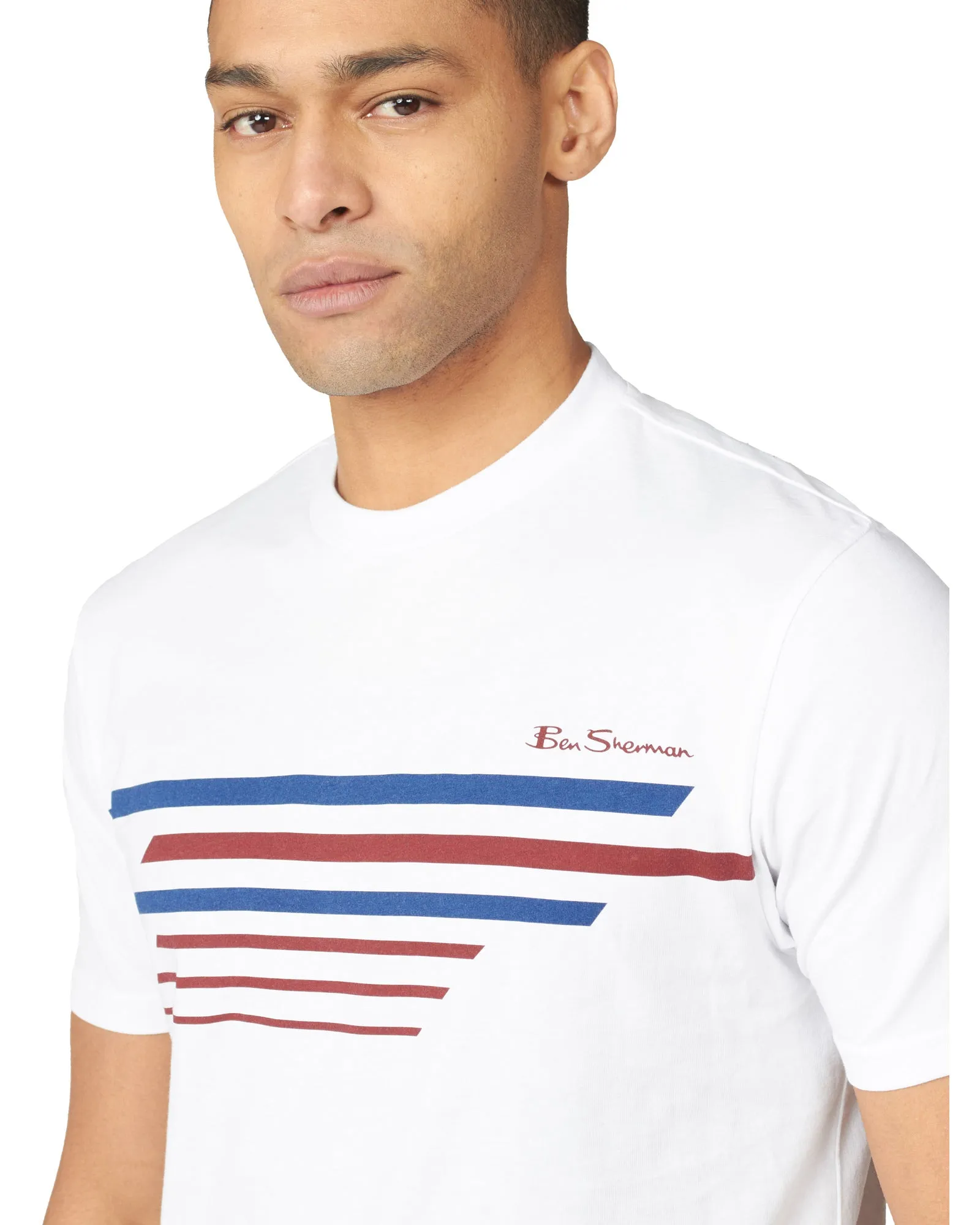 Sport Stripe Graphic Tee - White sold by Ben Sherman product image thumbnail 3