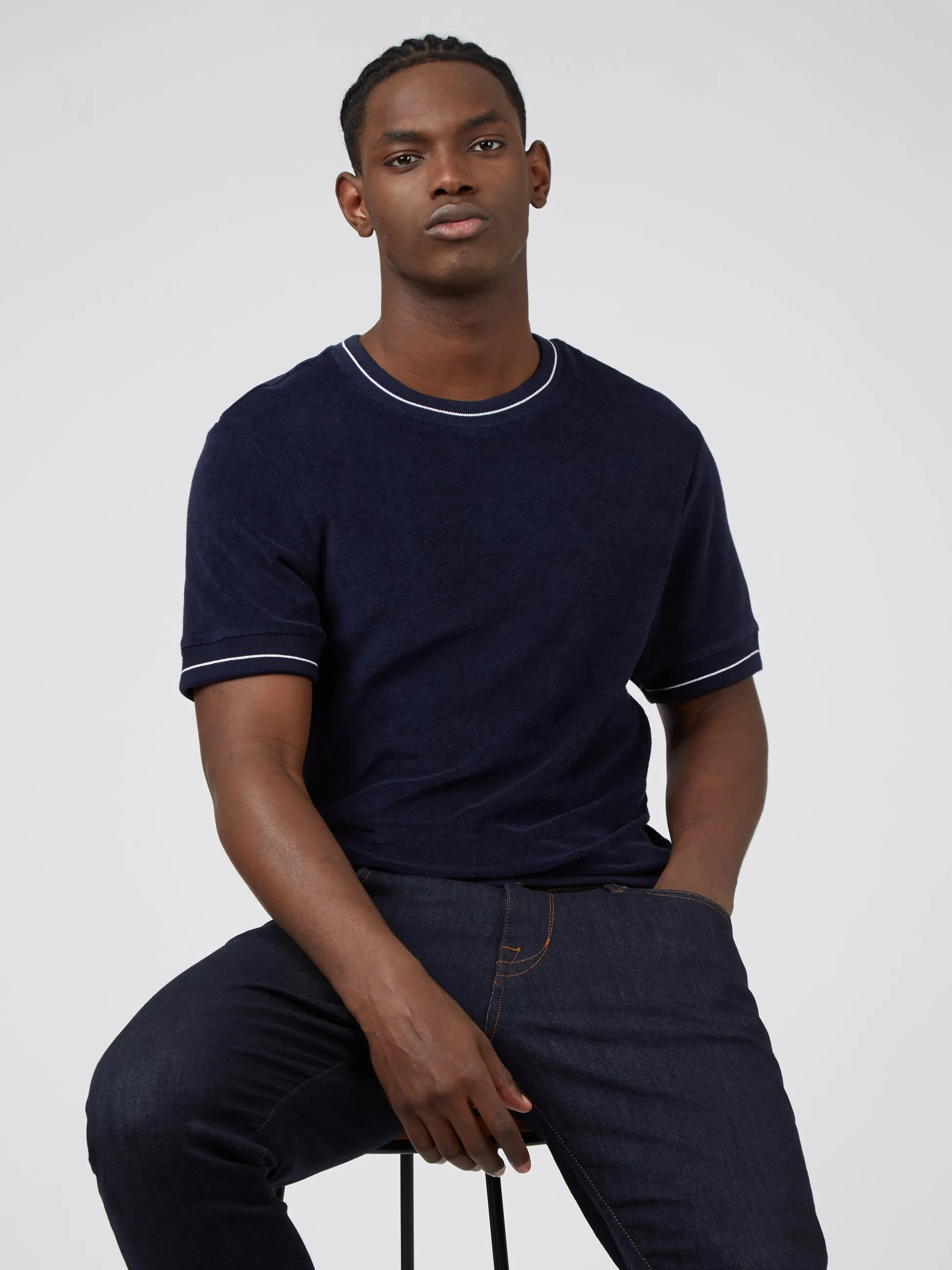 B by Ben Sherman Toweling-Texture Tee - Marine sold by Ben Sherman product image thumbnail 2