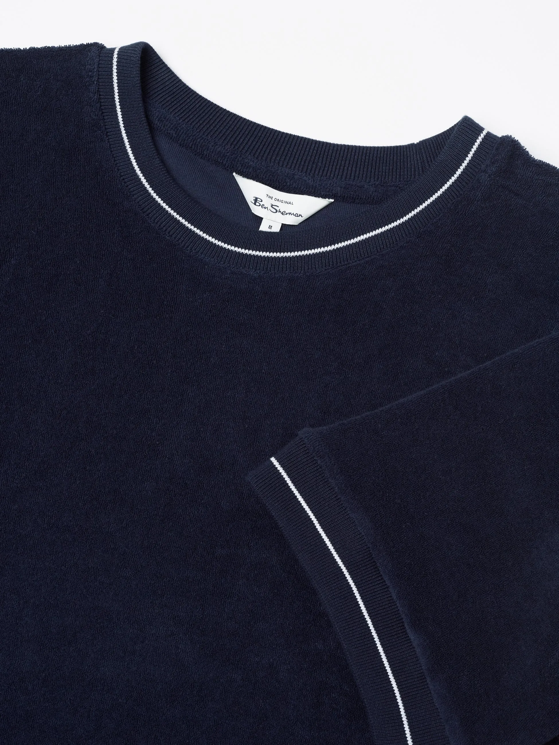 B by Ben Sherman Toweling-Texture Tee - Marine sold by Ben Sherman