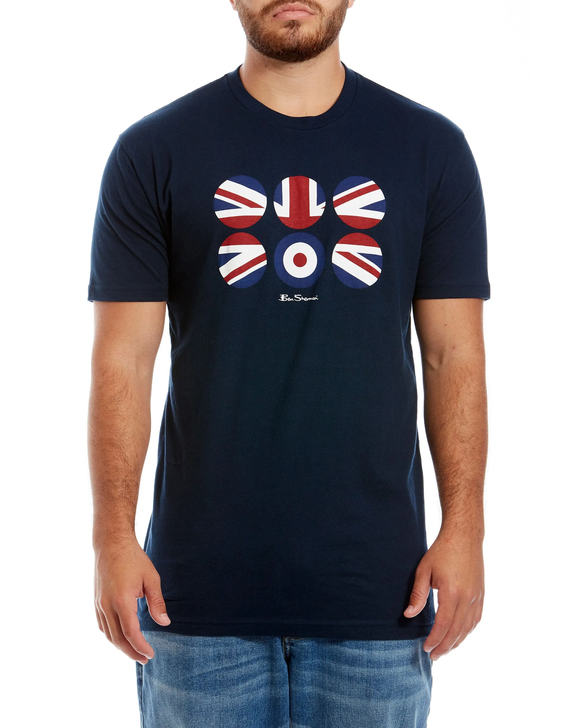 Flag Circles Graphic Tee - Midnight Navy sold by Ben Sherman