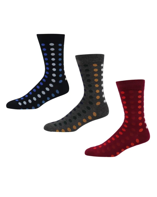 Reset Men's 3-Pack Socks - Navy/Wine/Charcoal Marl sold by Ben Sherman