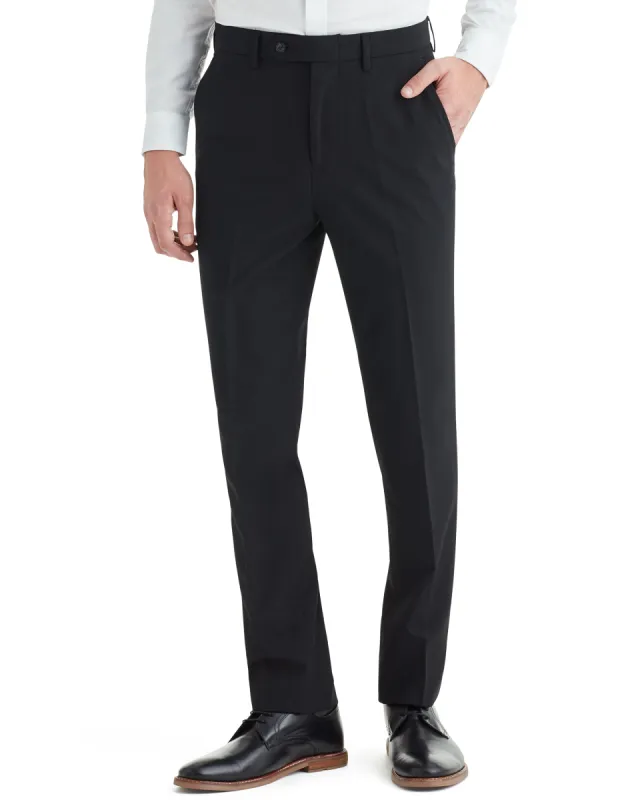 Cave Bi-Stretch Flat Front Suit Pant - Black sold by Ben Sherman