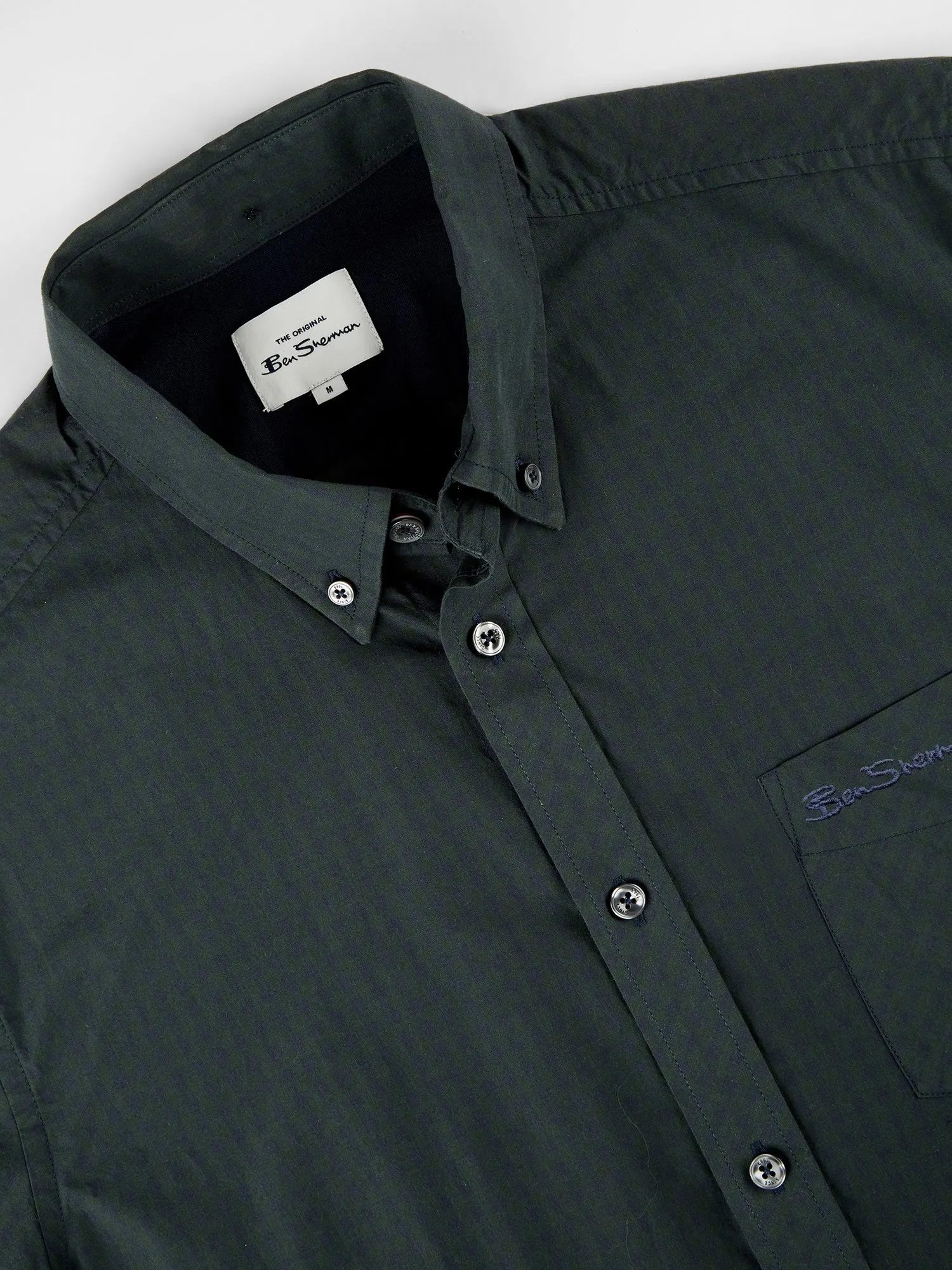 Signature Short-Sleeve Gingham Shirt - Dark Green sold by Ben Sherman product image thumbnail 4