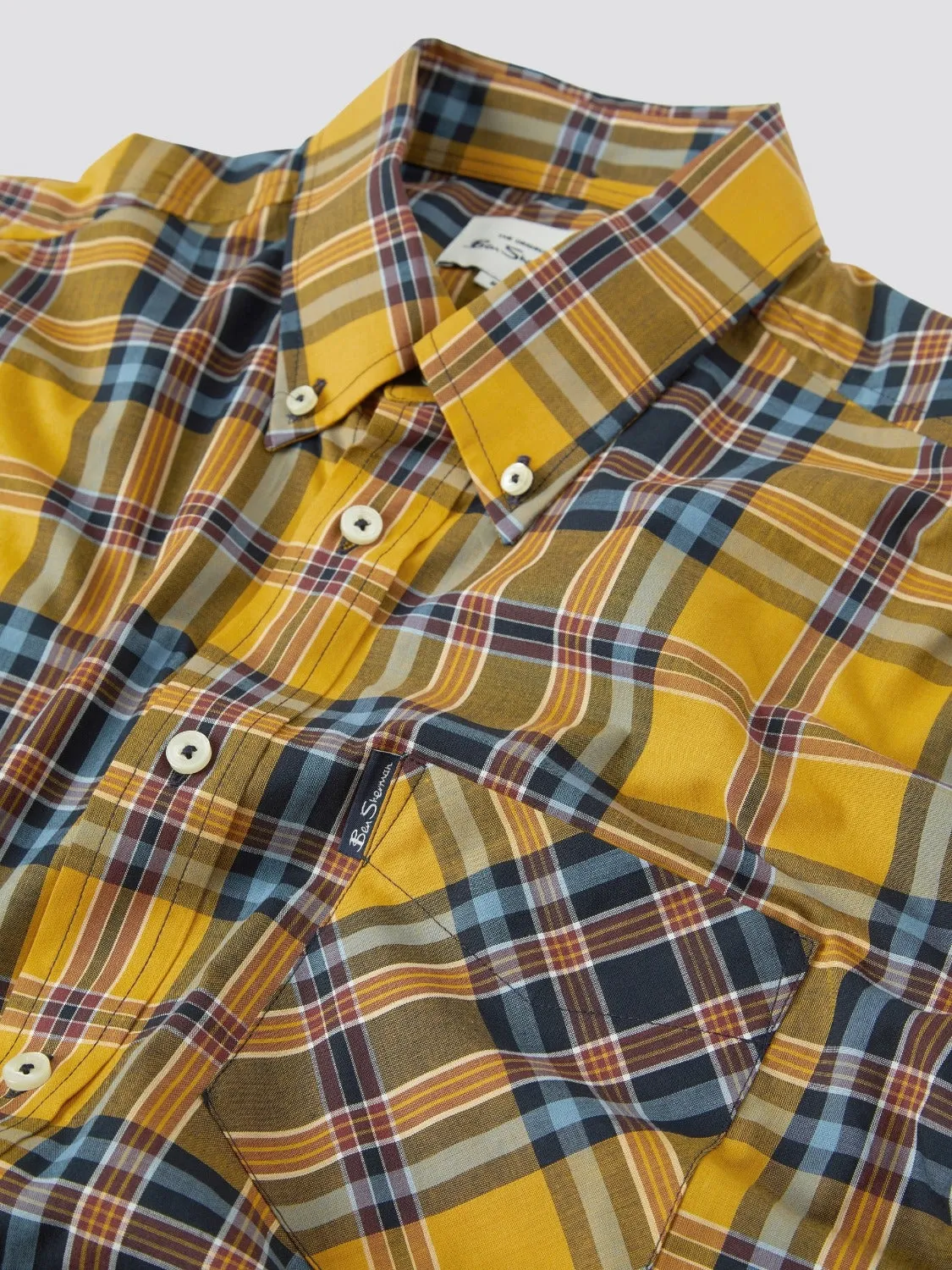Classic Check Short-Sleeve Shirt - Gold sold by Ben Sherman product image thumbnail 3