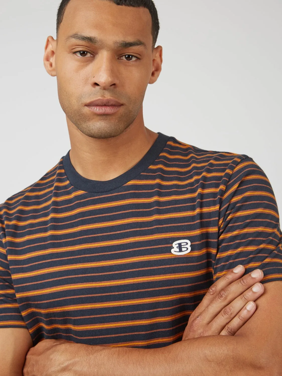 B by Ben Sherman Jersey Striped Tee - Midnight sold by Ben Sherman product image thumbnail 4