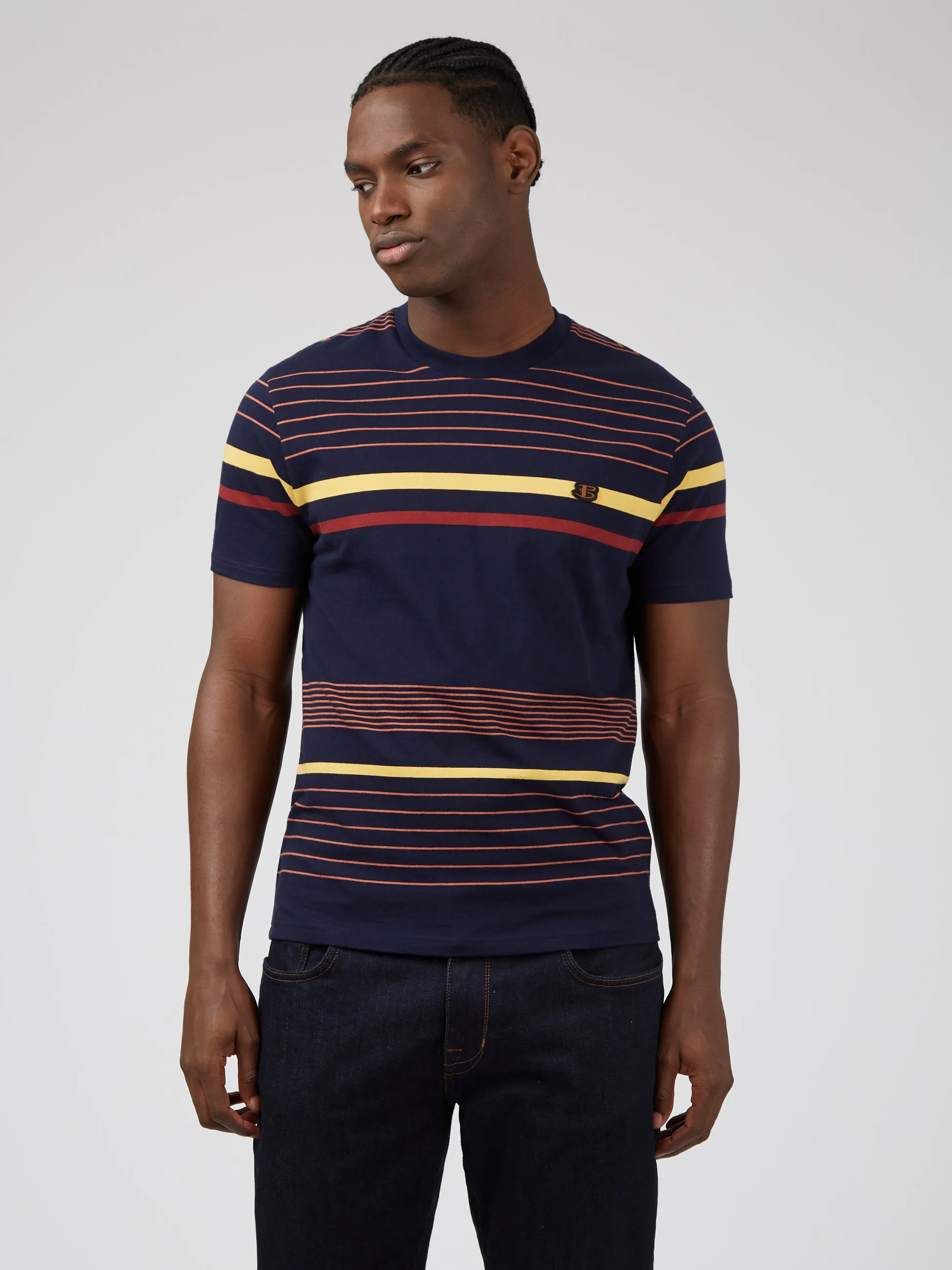 B by Ben Sherman Engineered Stripe Tee - Marine sold by Ben Sherman product image thumbnail 3