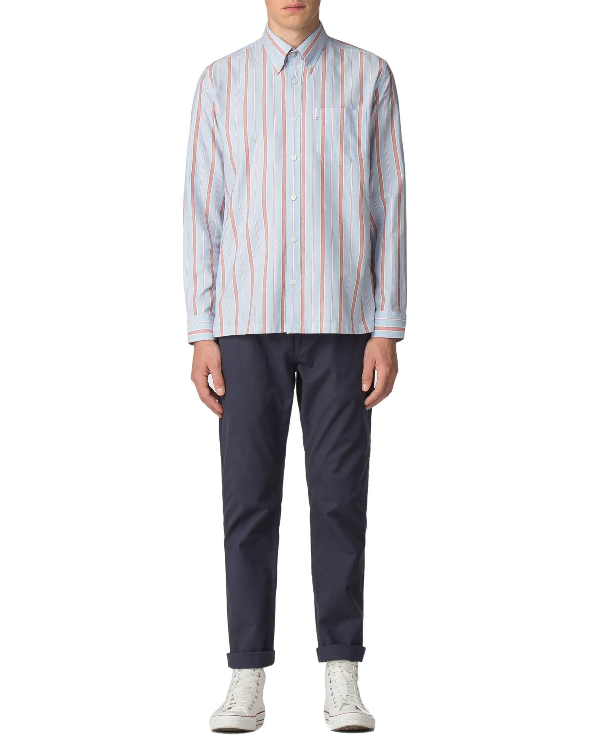 Long-Sleeved Archive Brighton Striped Shirt - Robbia Blue sold by Ben Sherman product image thumbnail 2
