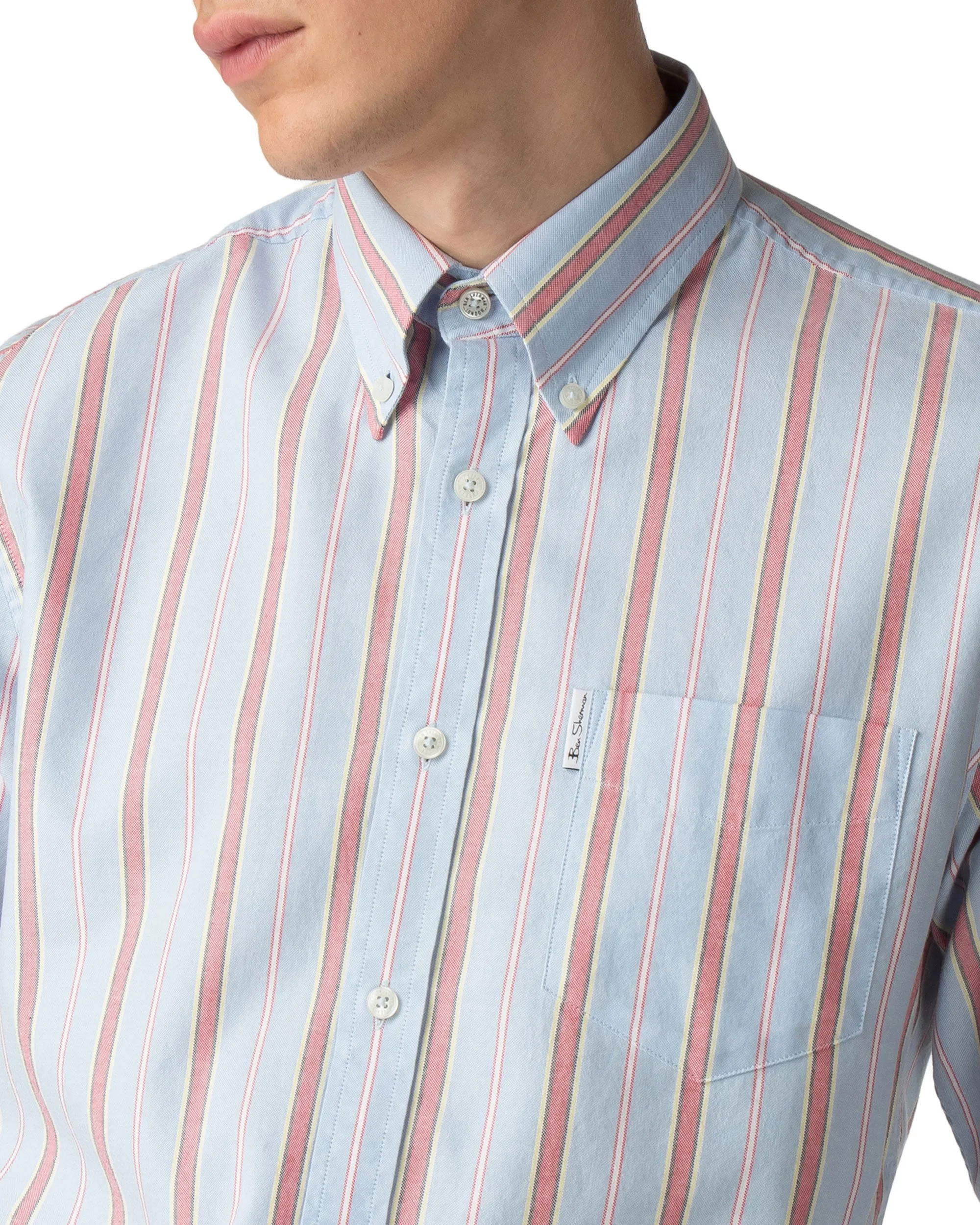 Long-Sleeved Archive Brighton Striped Shirt - Robbia Blue sold by Ben Sherman product image thumbnail 4