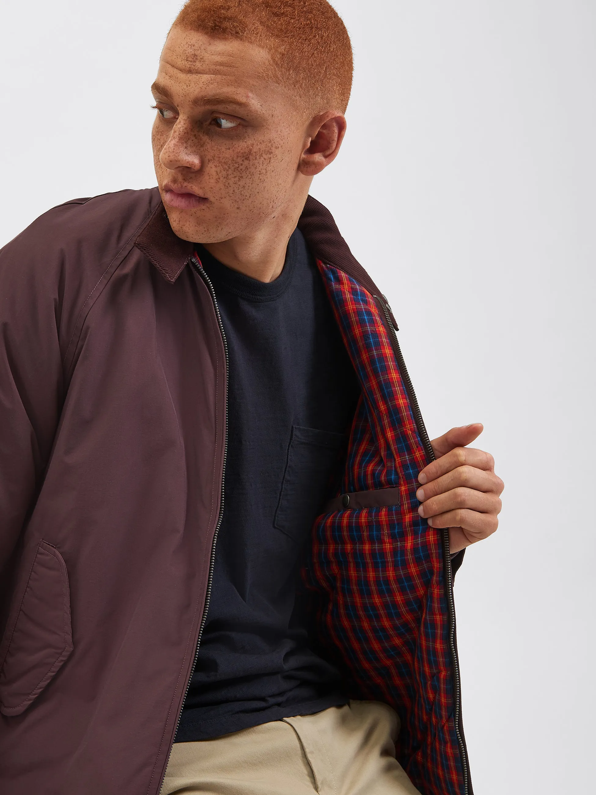 The Original Quilted Harrington Jacket - Merlot sold by Ben Sherman