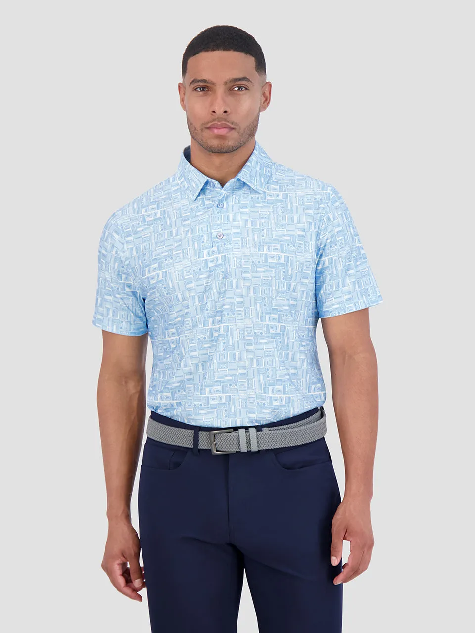 Radio Stack Tech Jersey Sports Fit Polo - Light Blue sold by Ben Sherman product image thumbnail 5