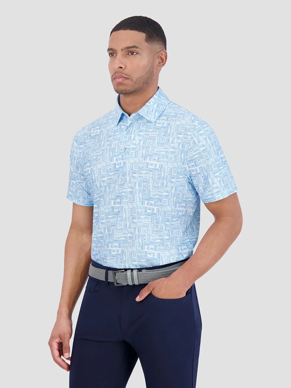 Radio Stack Tech Jersey Sports Fit Polo - Light Blue sold by Ben Sherman product image thumbnail 4