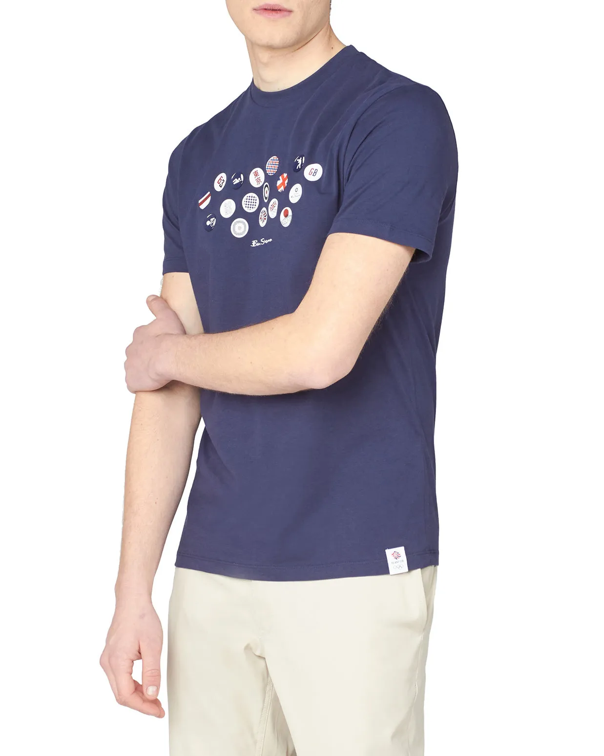 Team GB Men's Pin Badge Graphic Tee - Midnight sold by Ben Sherman product image thumbnail 2