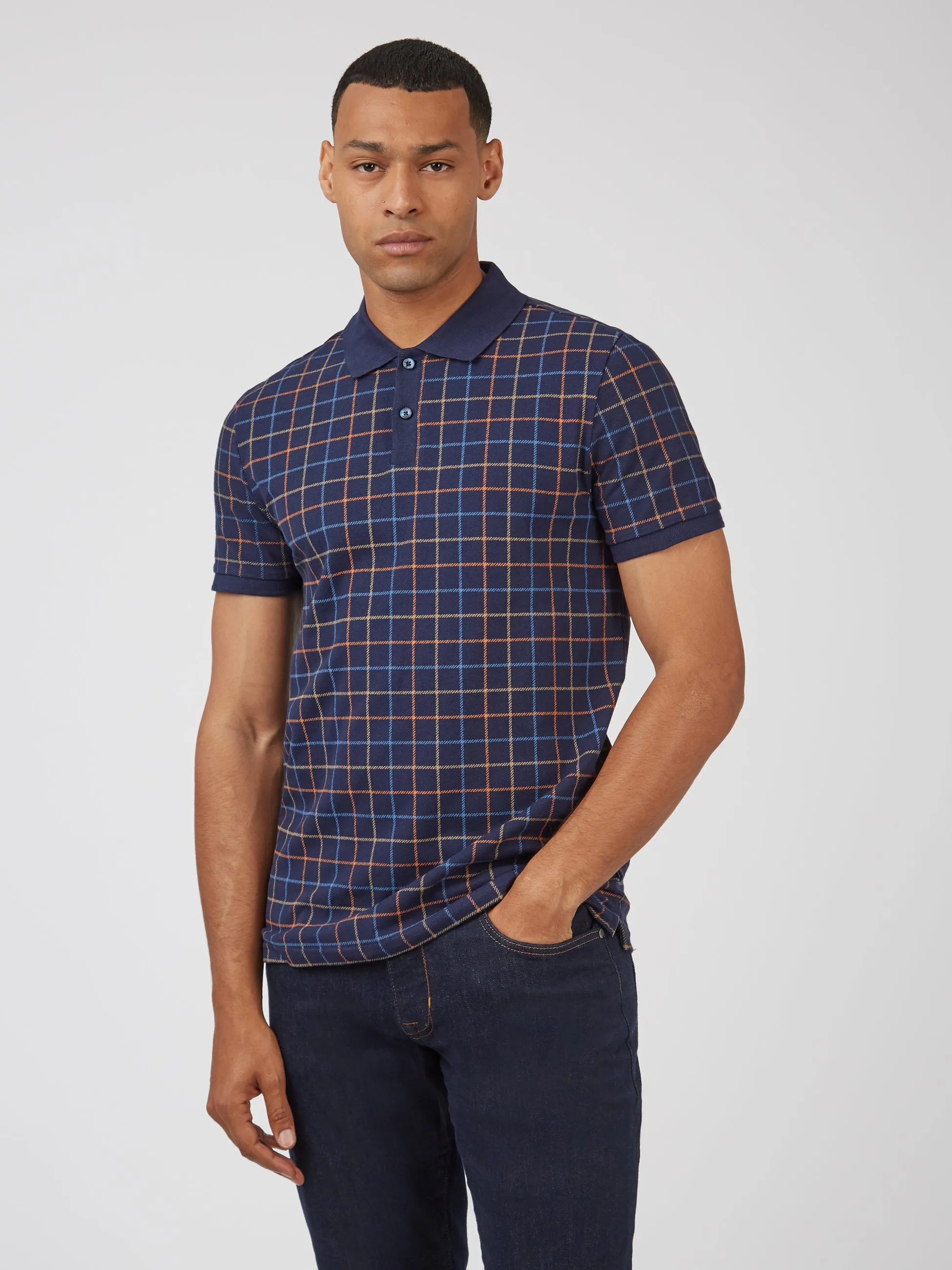 B by Ben Sherman Tattersall Check Polo sold by Ben Sherman product image thumbnail 3