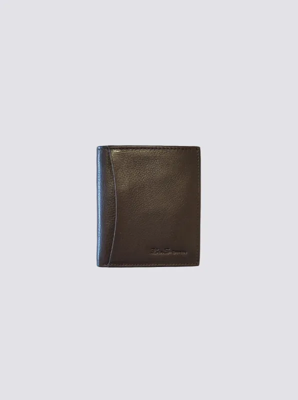 Arden Leather Micro Wallet - Brown sold by Ben Sherman