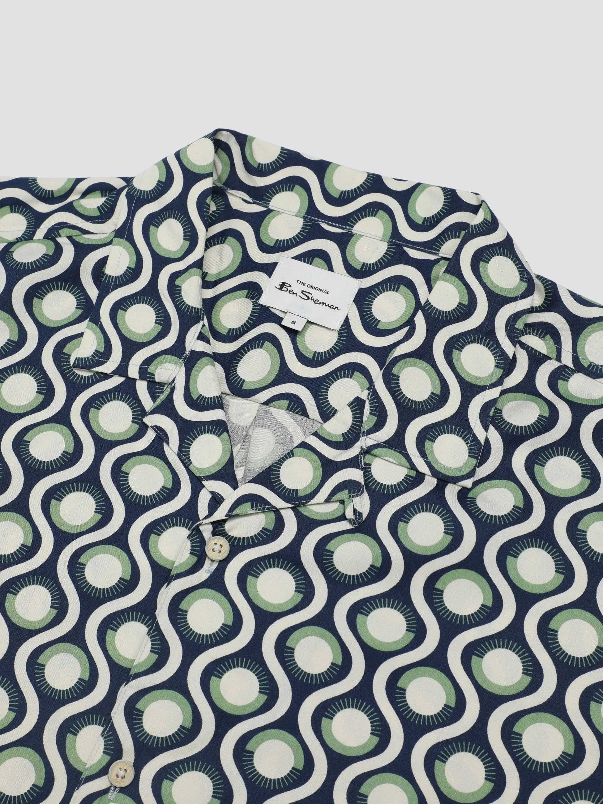 Signature Retro Geo Print Shirt - Grass Green sold by Ben Sherman product image thumbnail 5