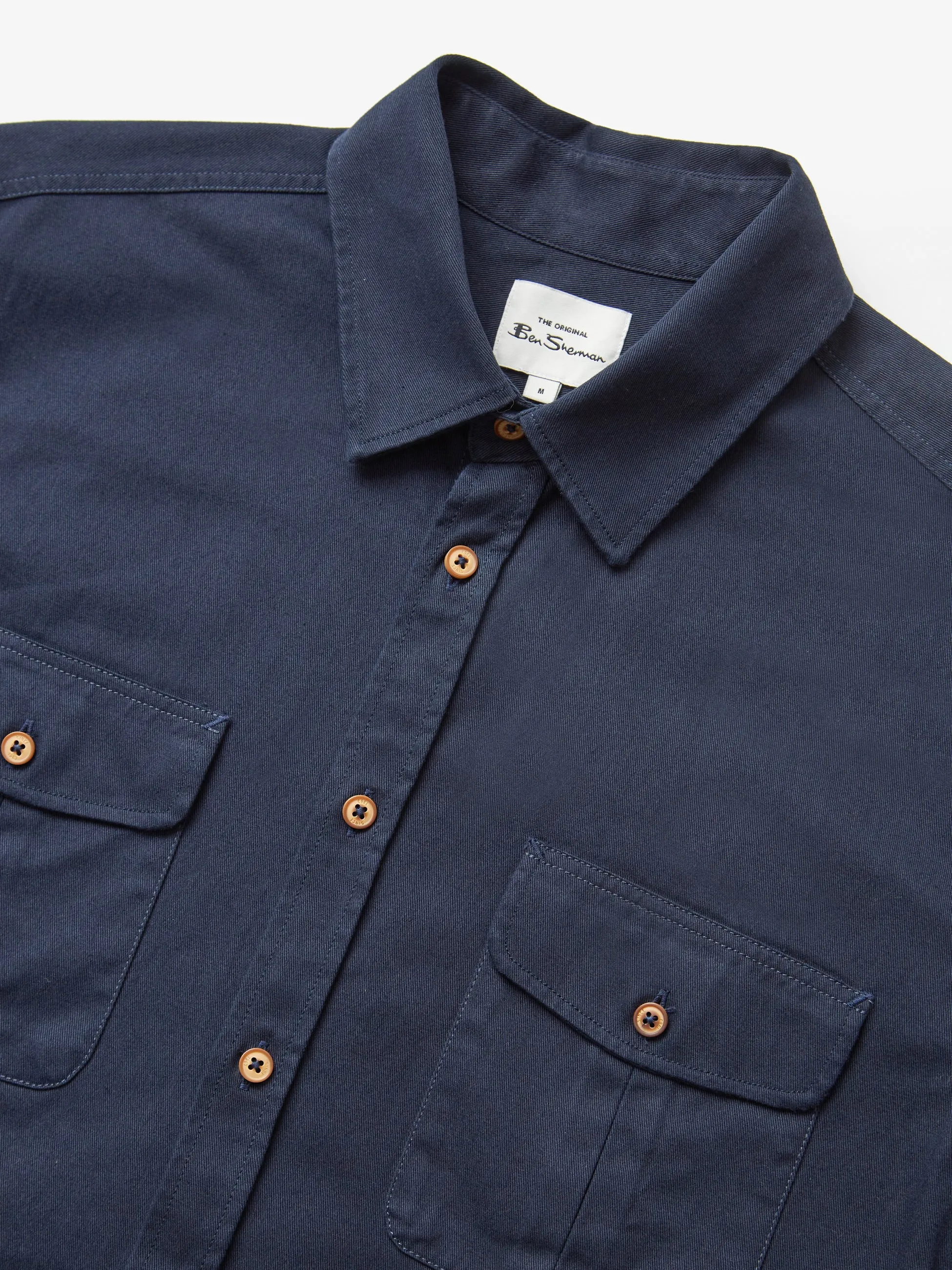 Cotton Twill Long-Sleeve Overshirt sold by Ben Sherman