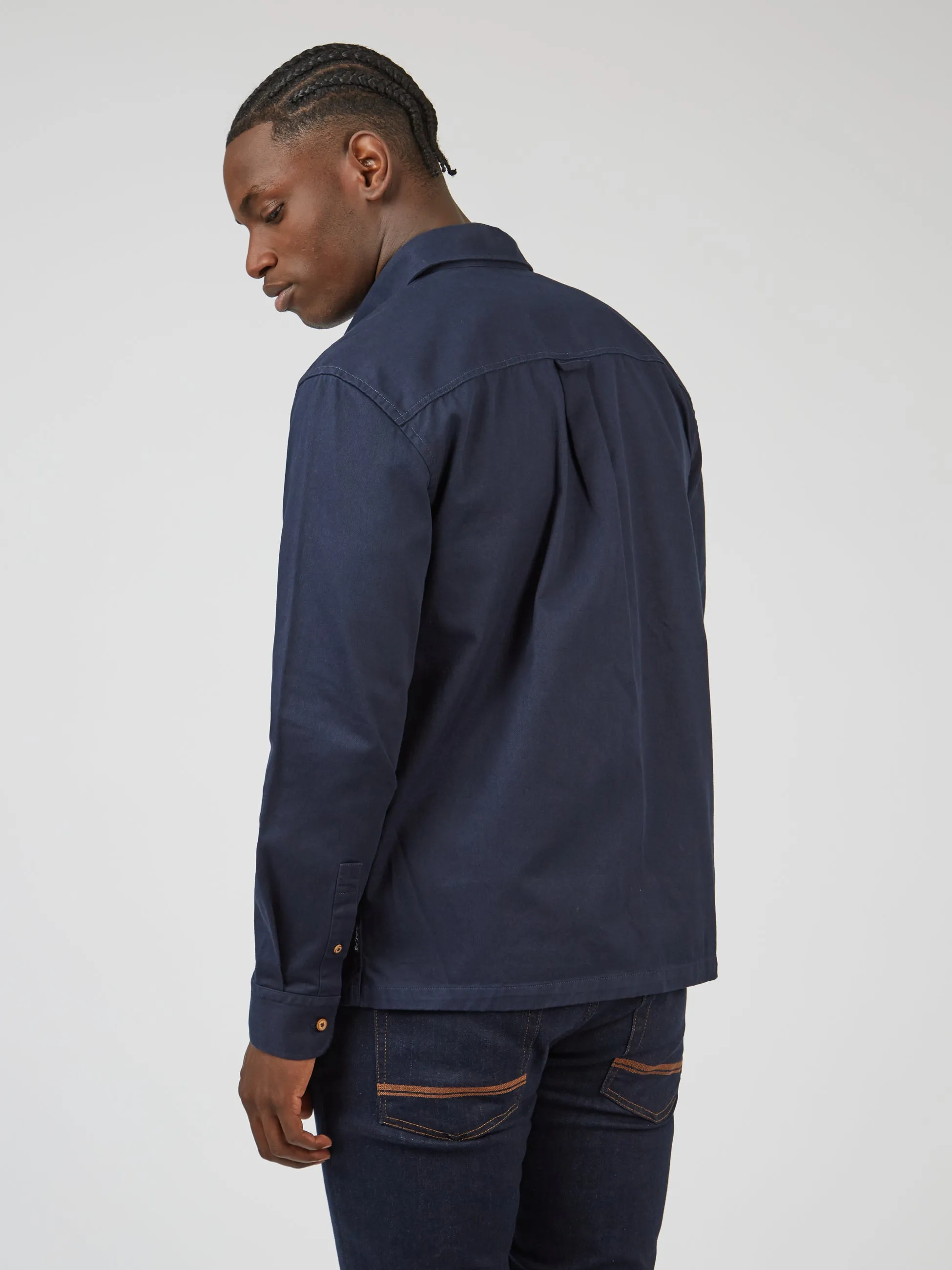 Cotton Twill Long-Sleeve Overshirt sold by Ben Sherman product image thumbnail 5
