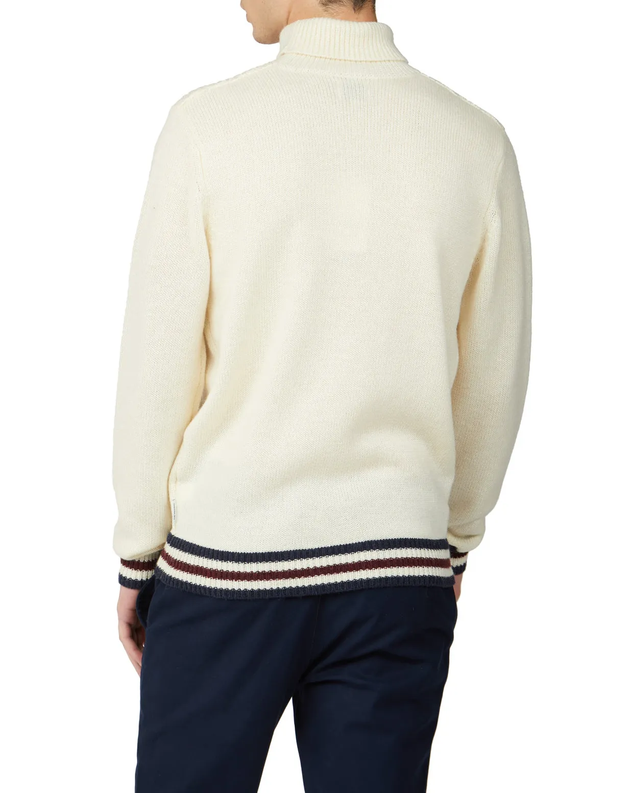Textured Roll Neck Sweater - Ivory sold by Ben Sherman product image thumbnail 2