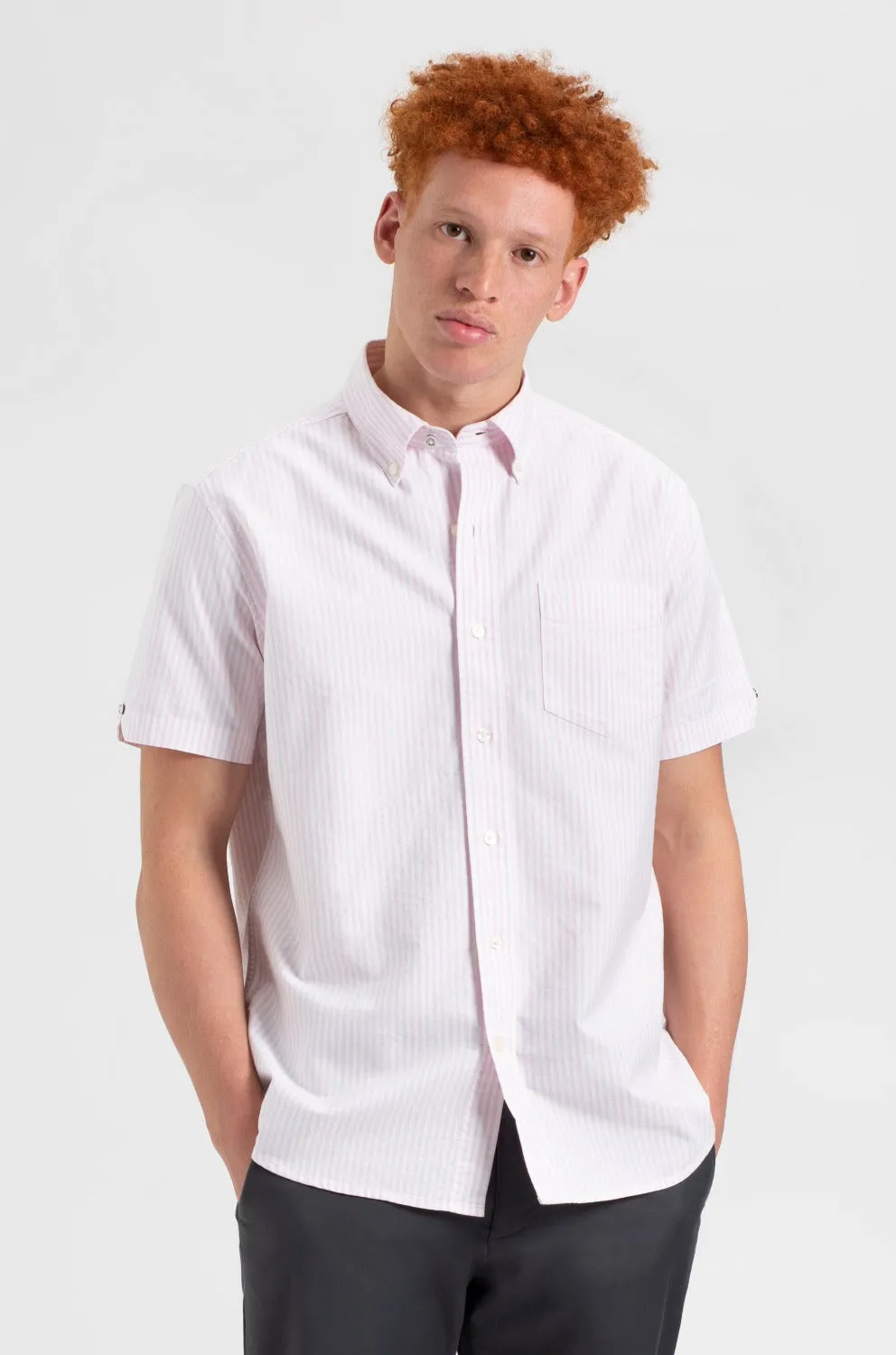 Brighton Oxford Shirt - Pink Bengal Stripe sold by Ben Sherman product image thumbnail 3