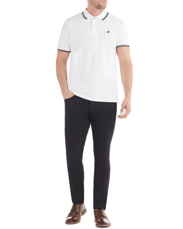 Stretch Sueded Sateen 5-Pocket Pant - Jet Black sold by Ben Sherman