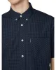 Short-Sleeve Gingham Shirt - Blue Grey sold by Ben Sherman