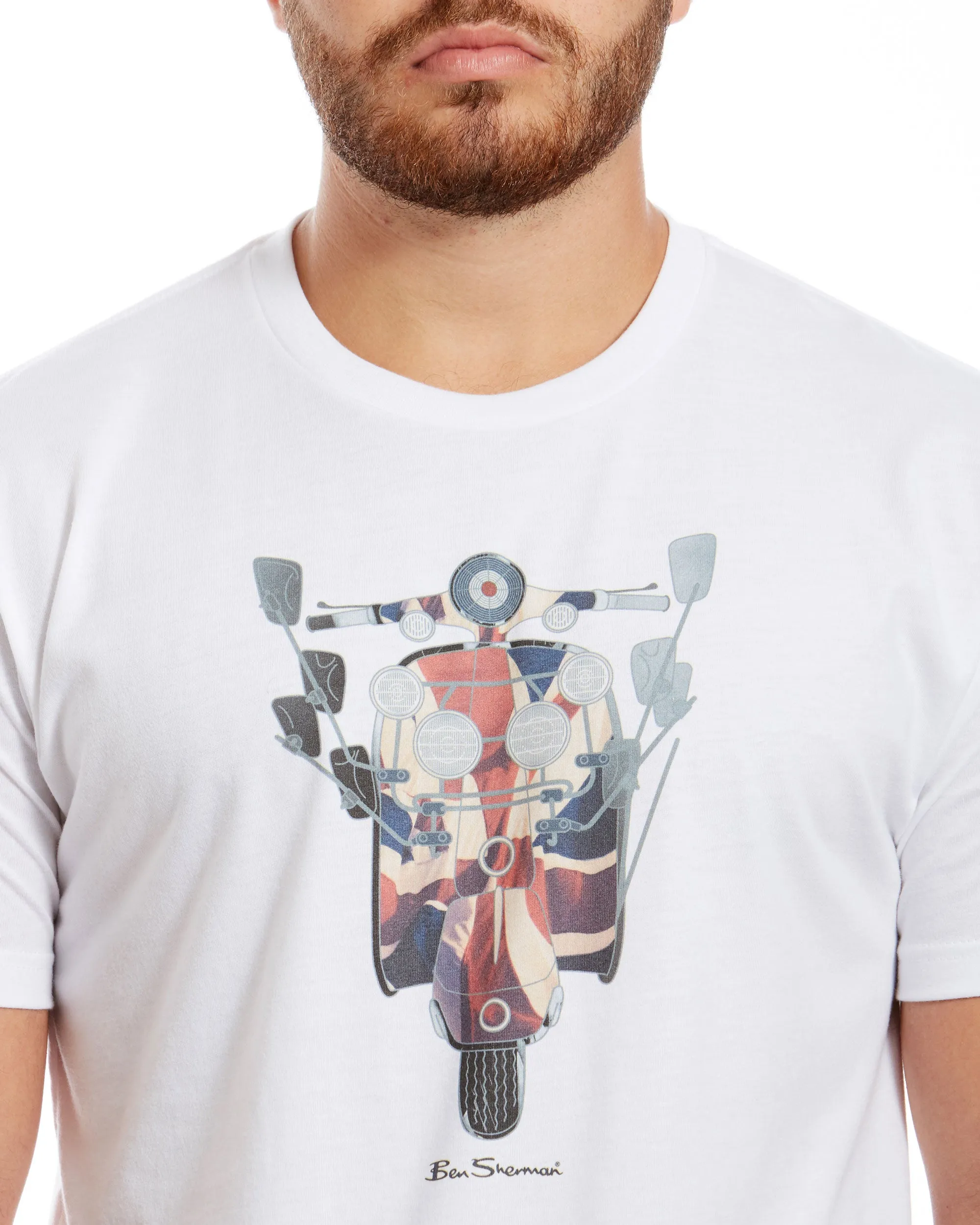 Scooter Flag Graphic Tee - White sold by Ben Sherman product image thumbnail 4