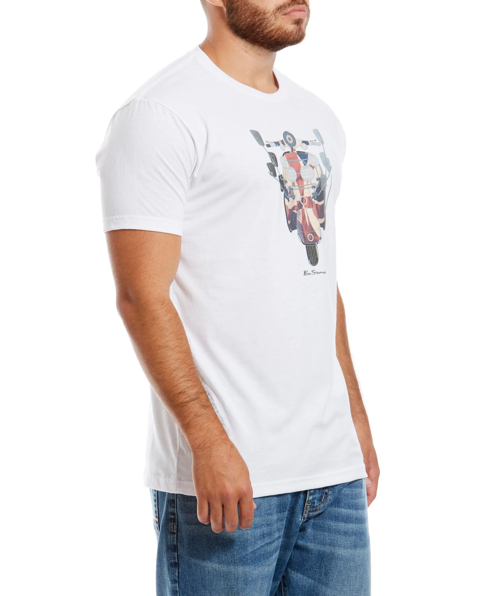 Scooter Flag Graphic Tee - White sold by Ben Sherman product image thumbnail 2