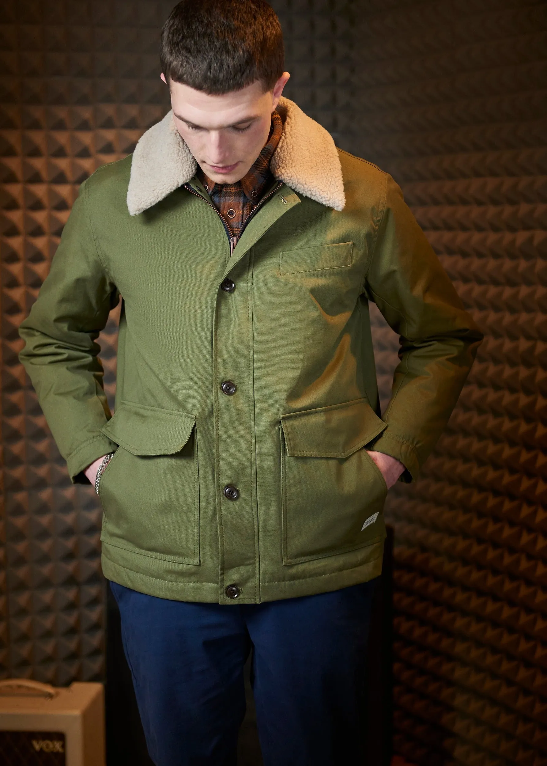 Workers' Wool-Collared Jacket - Hemp sold by Ben Sherman