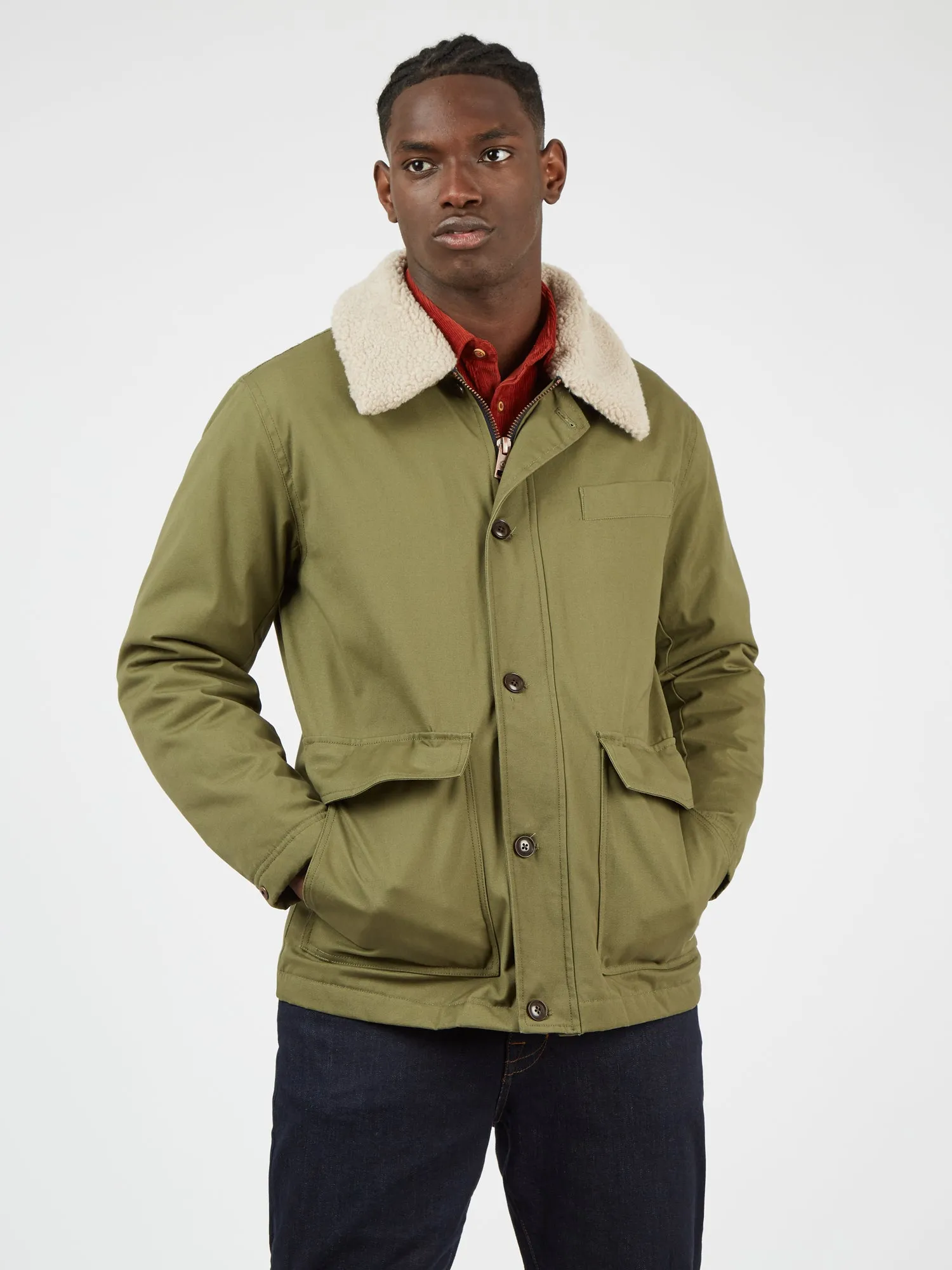Workers' Wool-Collared Jacket - Hemp sold by Ben Sherman product image thumbnail 2