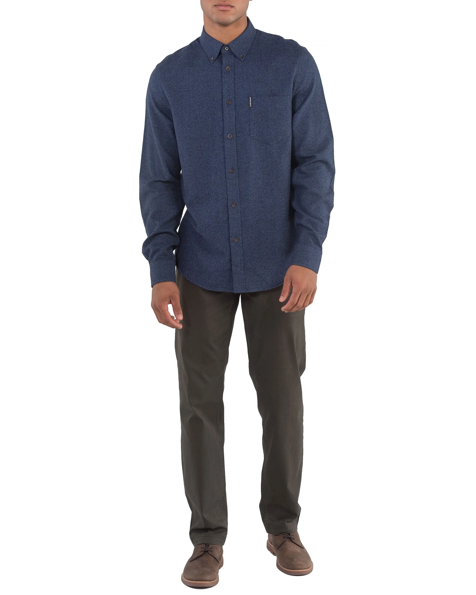 Long-Sleeve Twisted Brushed Shirt - Blue sold by Ben Sherman product image thumbnail 5