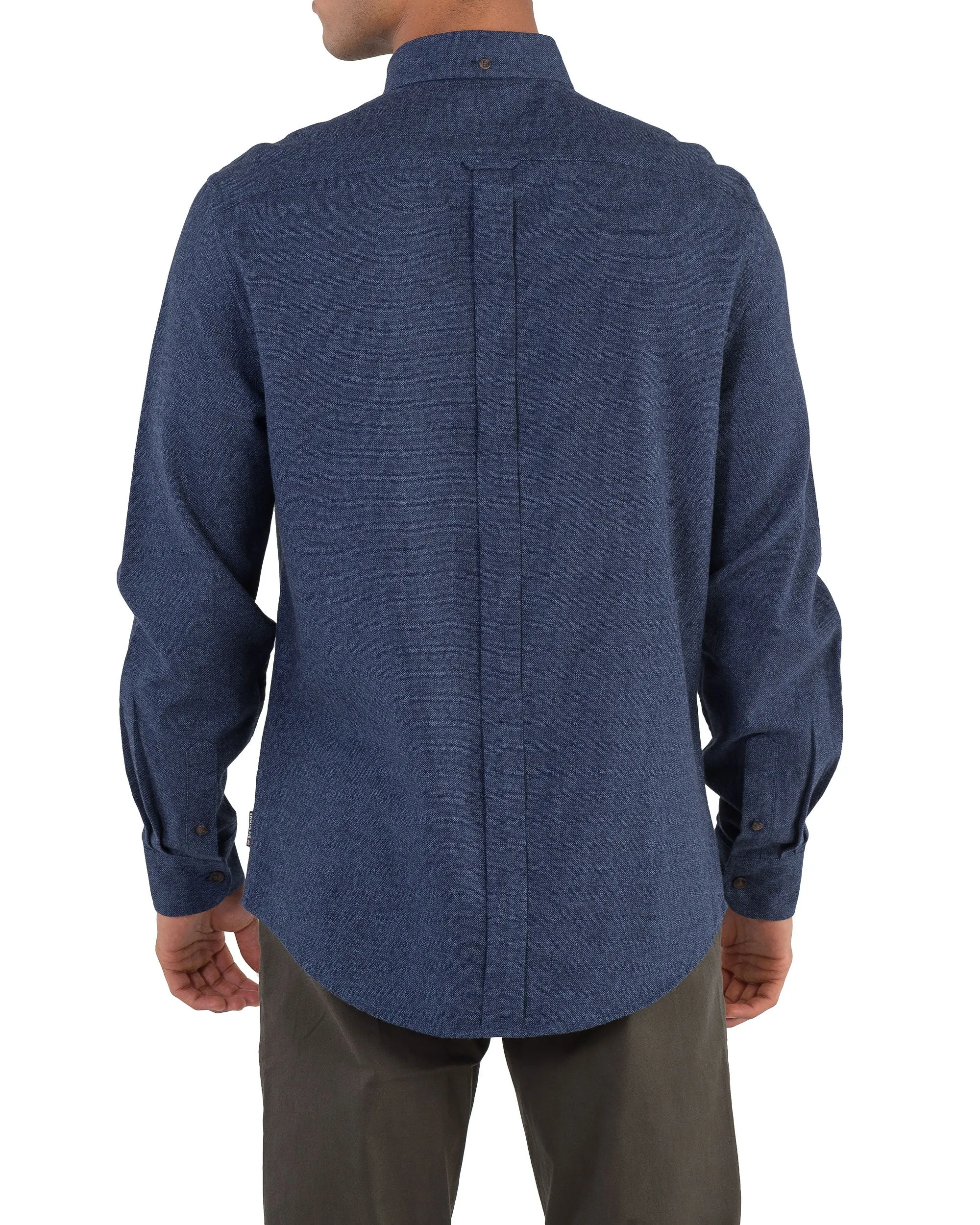 Long-Sleeve Twisted Brushed Shirt - Blue sold by Ben Sherman product image thumbnail 2