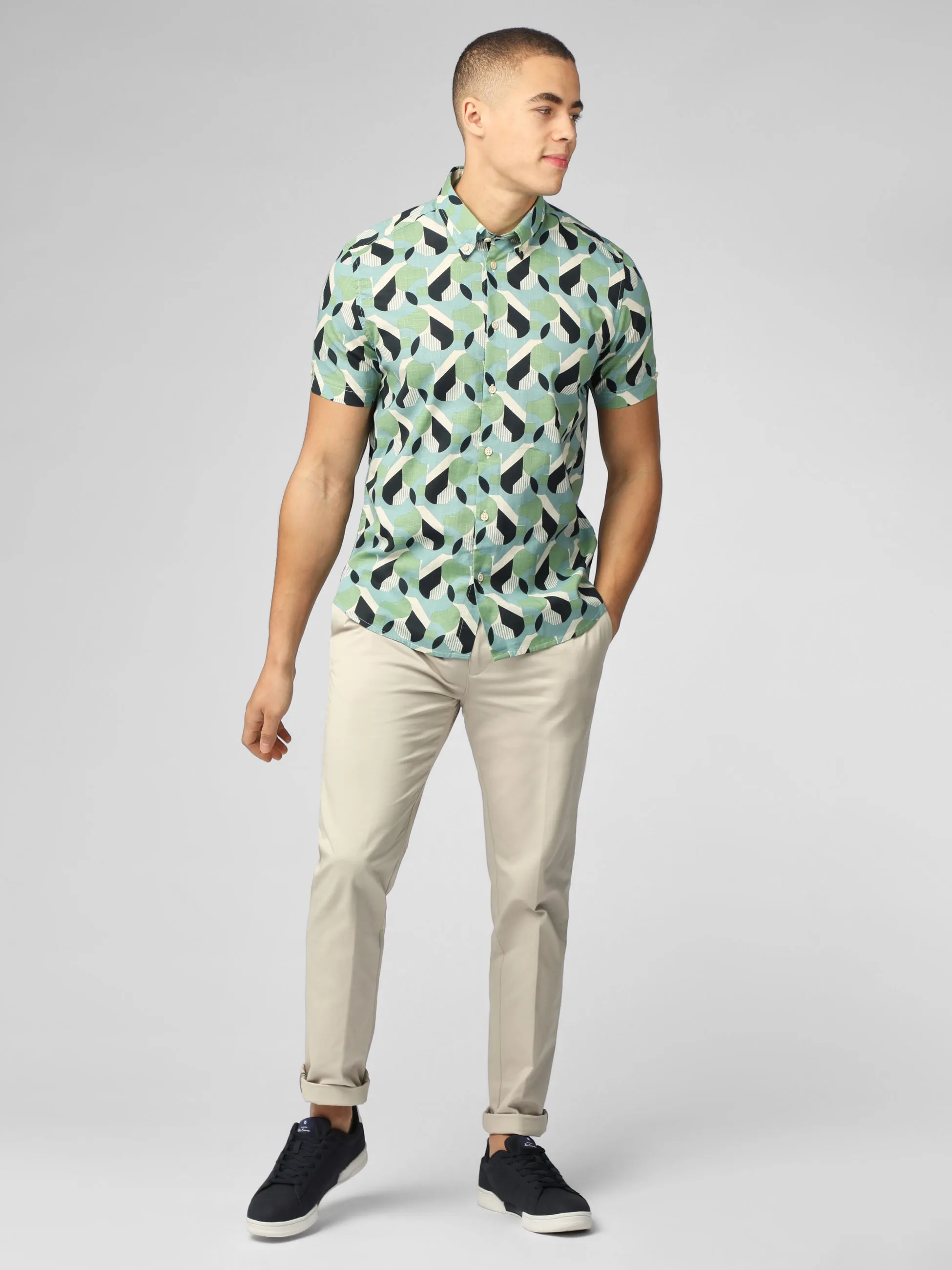 Art Deco Print Shirt - Grass Green sold by Ben Sherman product image thumbnail 2