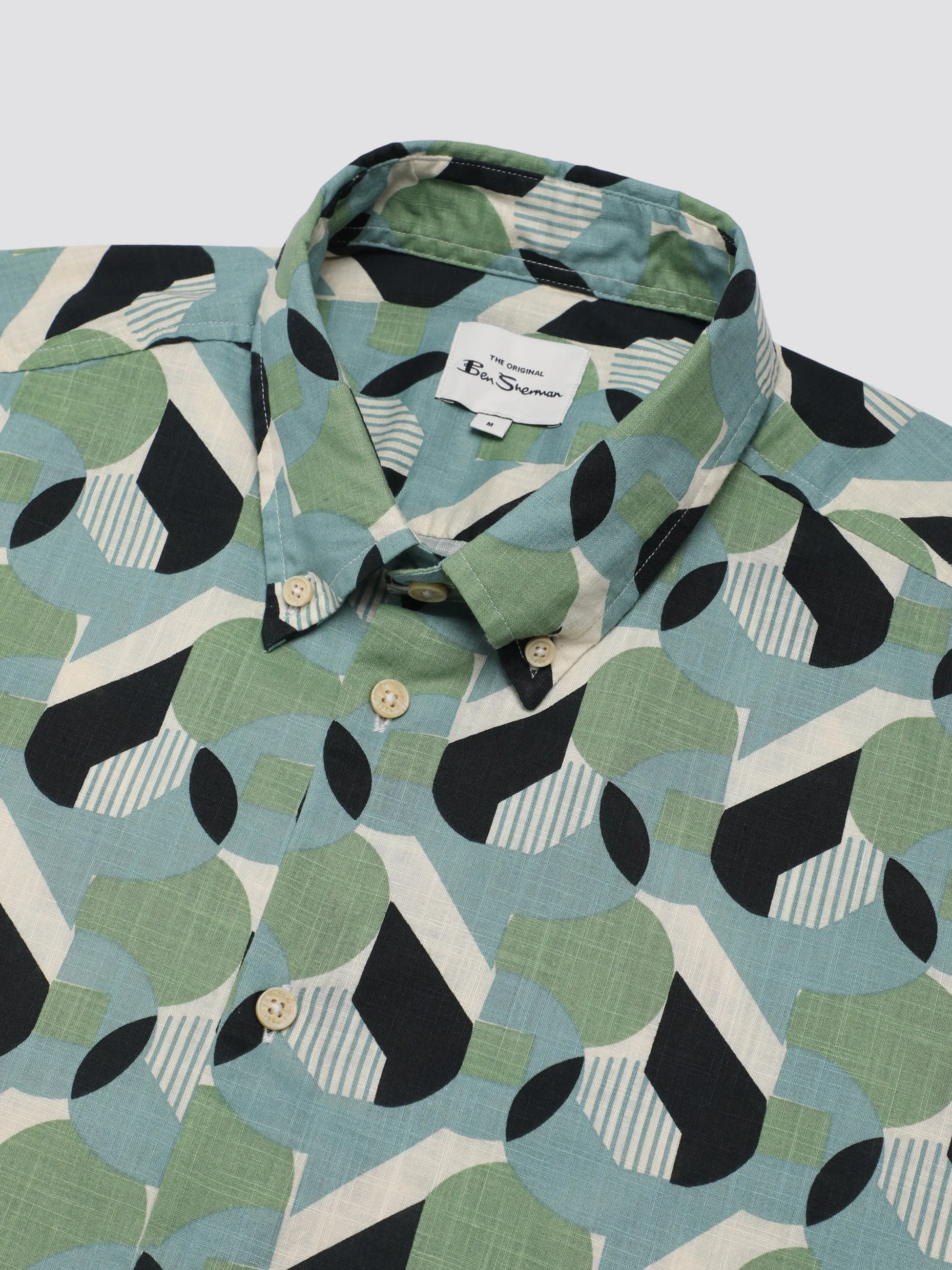 Art Deco Print Shirt - Grass Green sold by Ben Sherman product image thumbnail 5