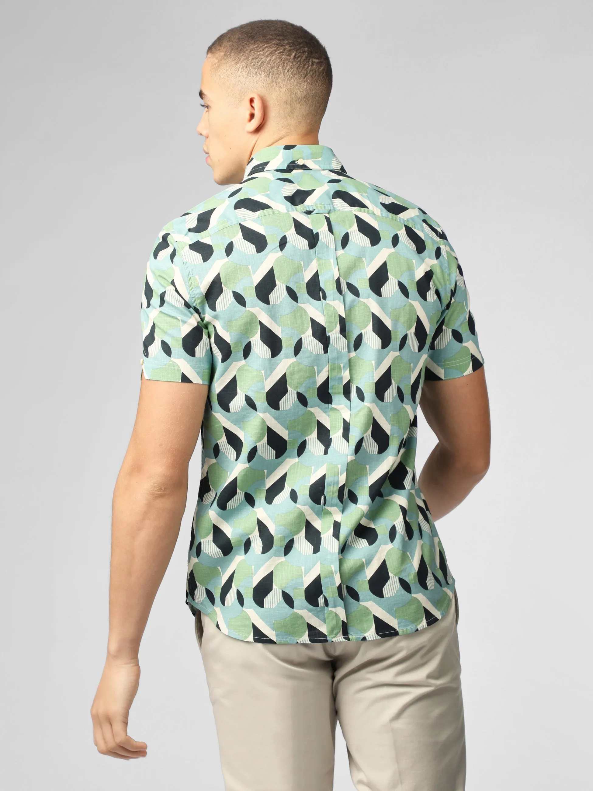 Art Deco Print Shirt - Grass Green sold by Ben Sherman product image thumbnail 3