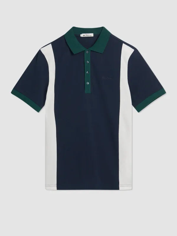 Vintage Colorblock Sport Polo - Marine sold by Ben Sherman