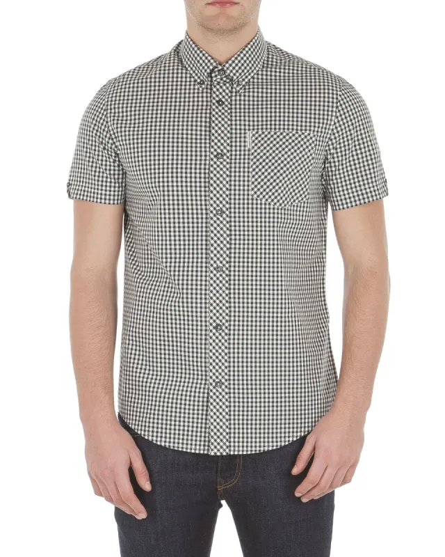 Short Sleeve Gingham Shirt - Racing Green sold by Ben Sherman