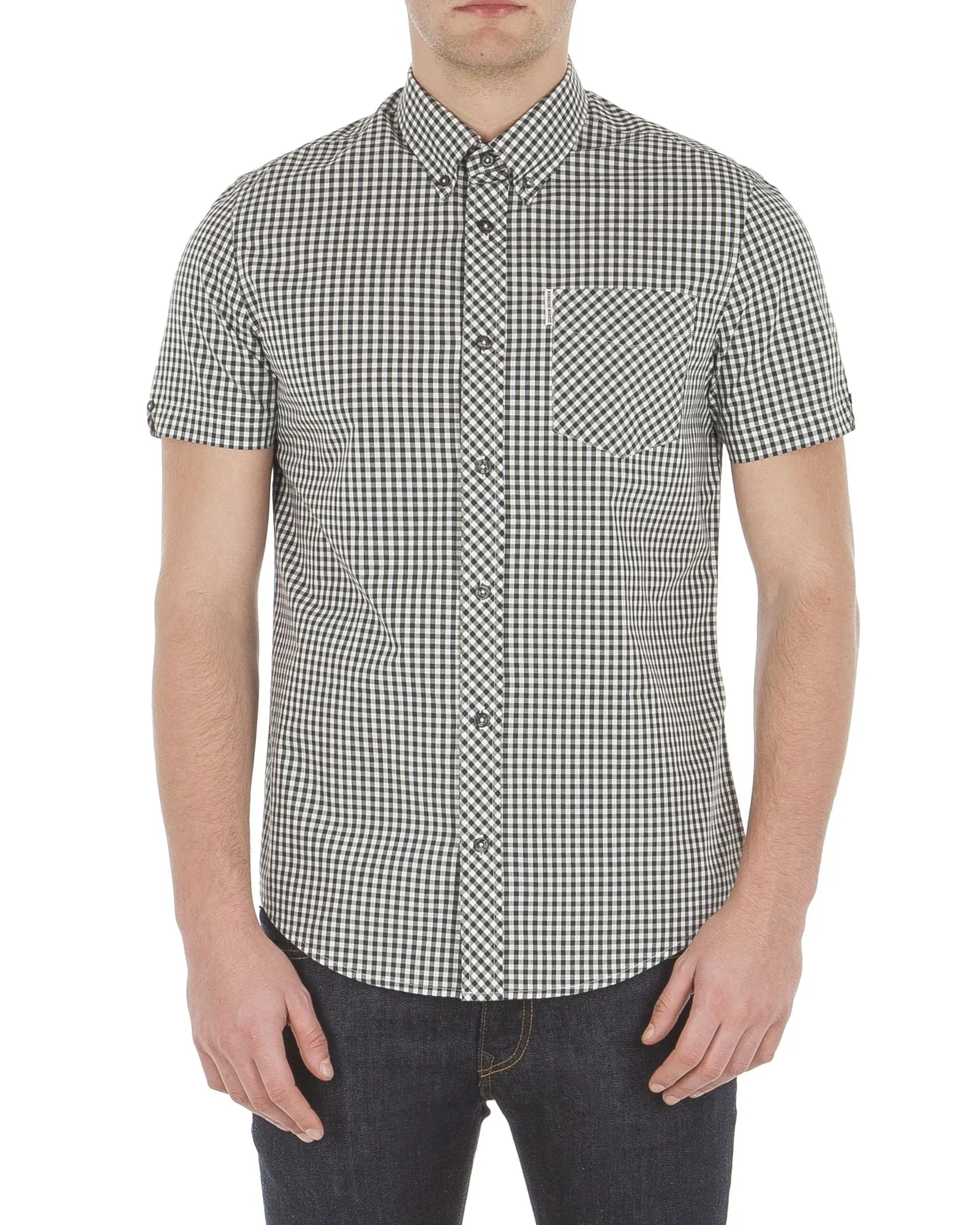 Short Sleeve Gingham Shirt - Racing Green sold by Ben Sherman