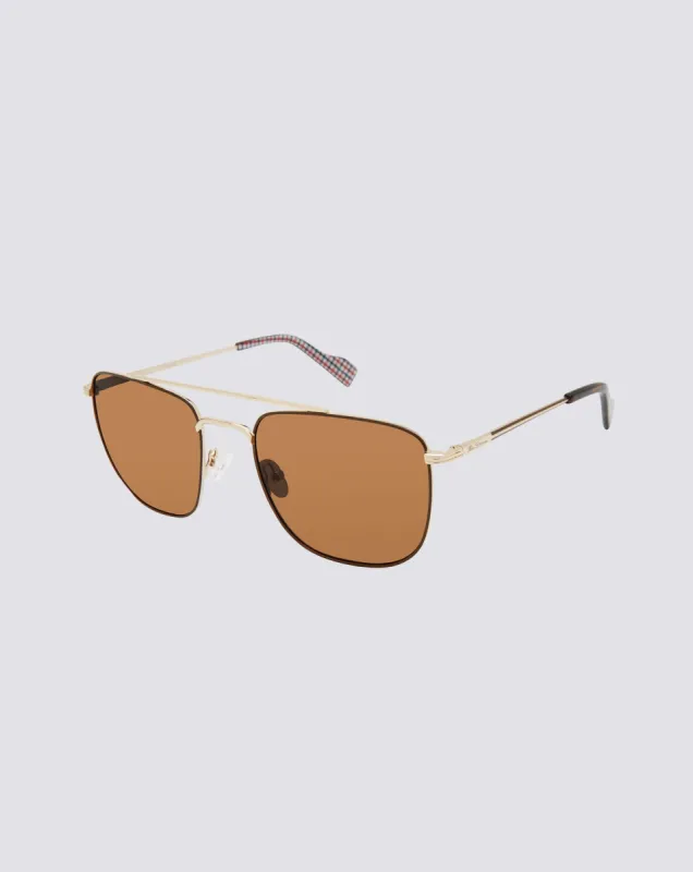 Barking Polarized Aviator Square Sunglasses sold by Ben Sherman