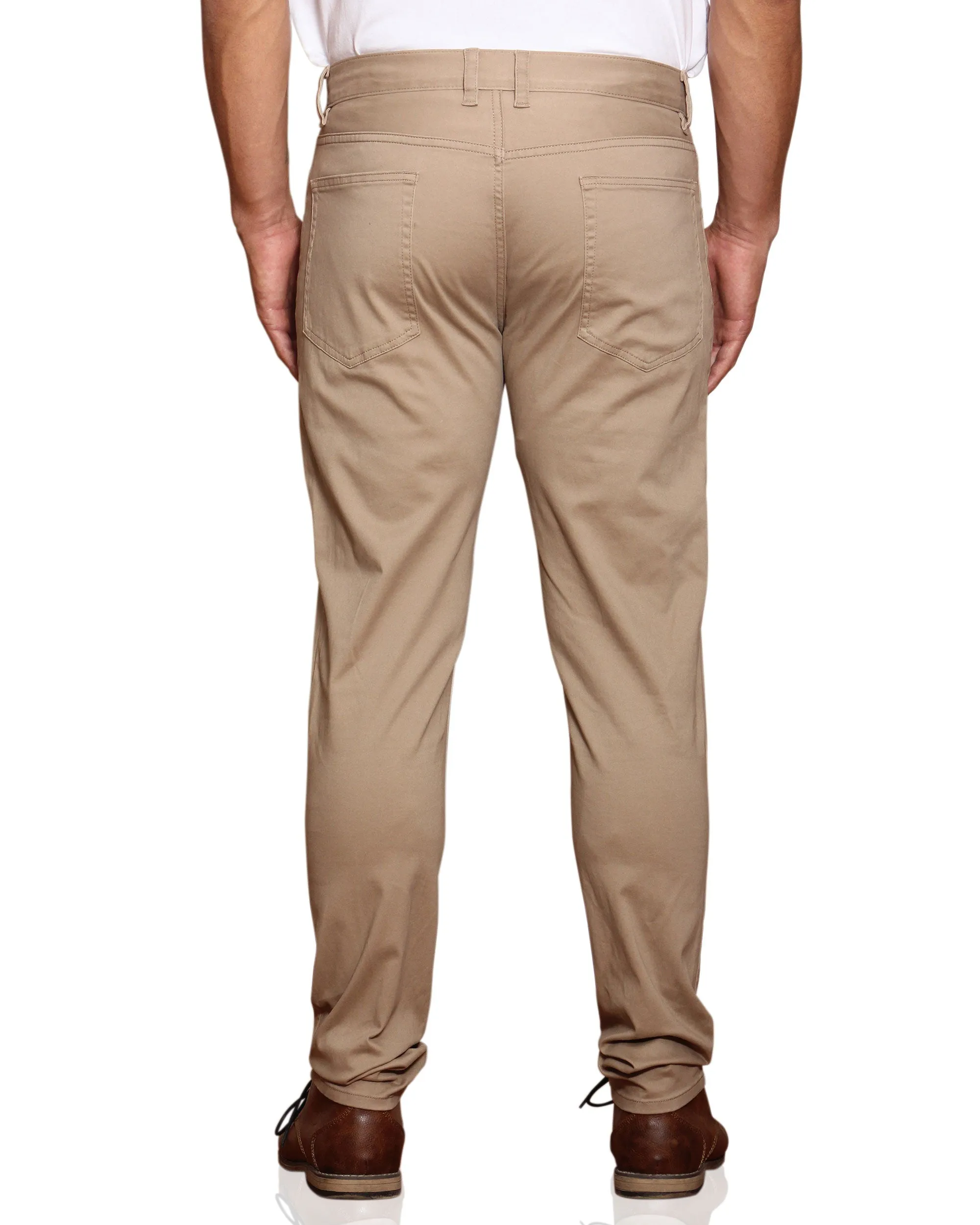 Stretch Sateen Five-Pocket Pant - Stone sold by Ben Sherman product image thumbnail 2