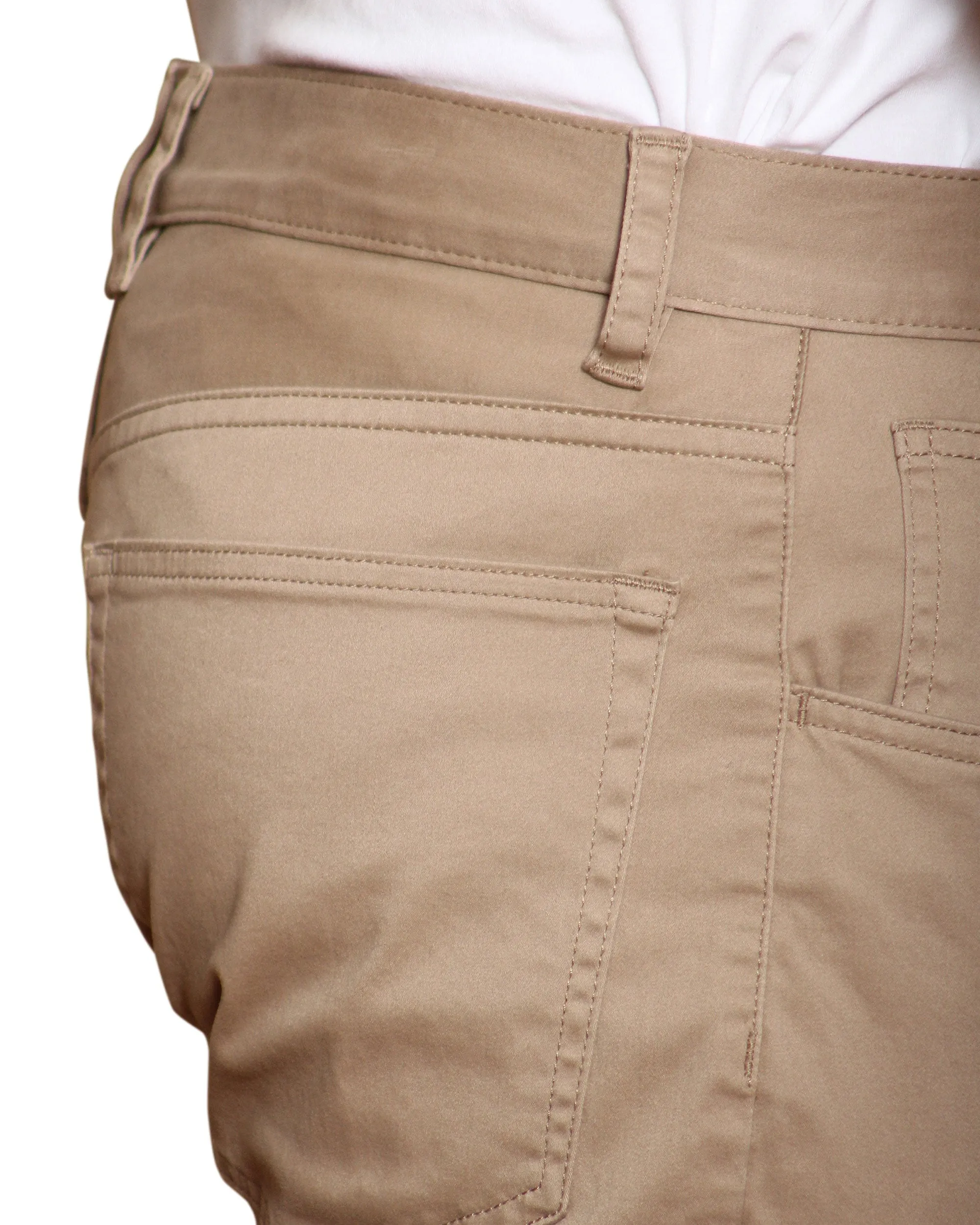 Stretch Sateen Five-Pocket Pant - Stone sold by Ben Sherman product image thumbnail 4