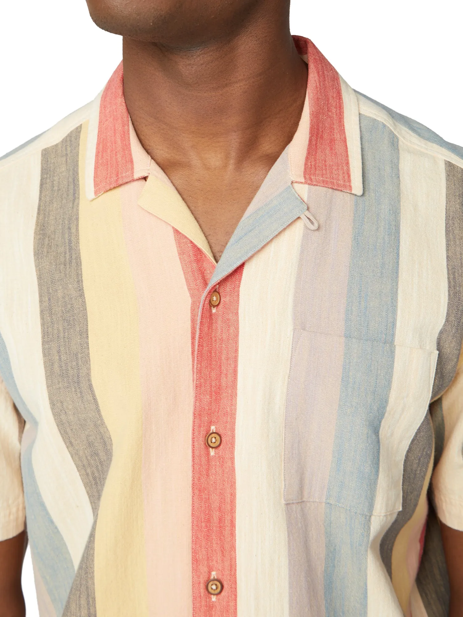 Short-Sleeve Reverse Chambray Shirt - Red sold by Ben Sherman product image thumbnail 3