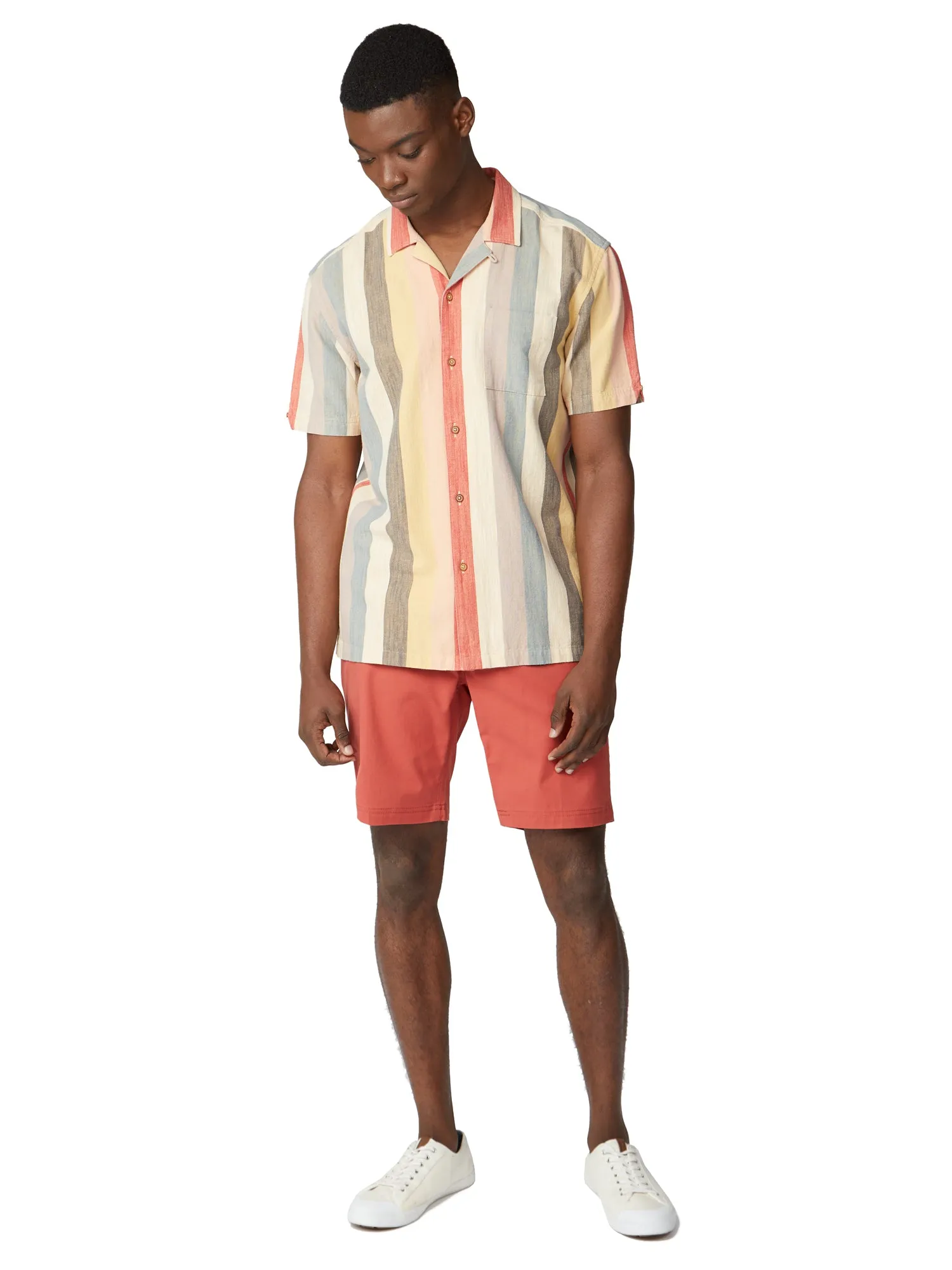 Short-Sleeve Reverse Chambray Shirt - Red sold by Ben Sherman product image thumbnail 4